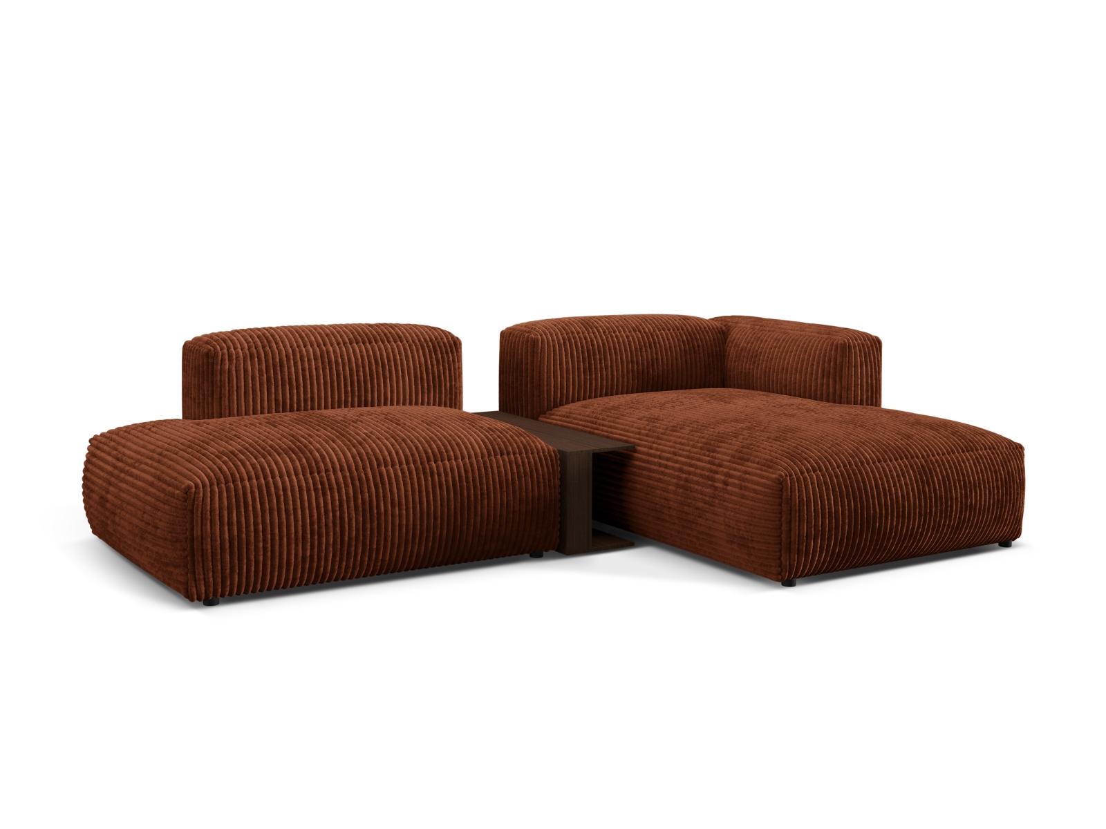 Modular Right Corner Sofa, "Martina", 2 Seats, 285x176x75
