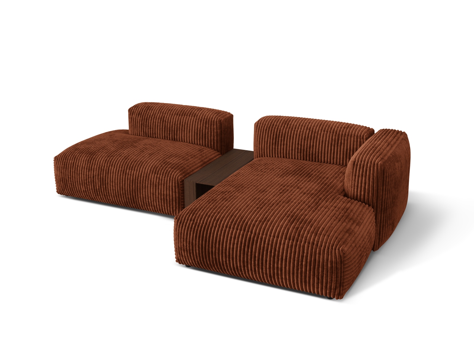 Modular Right Corner Sofa, "Martina", 2 Seats, 285x176x75