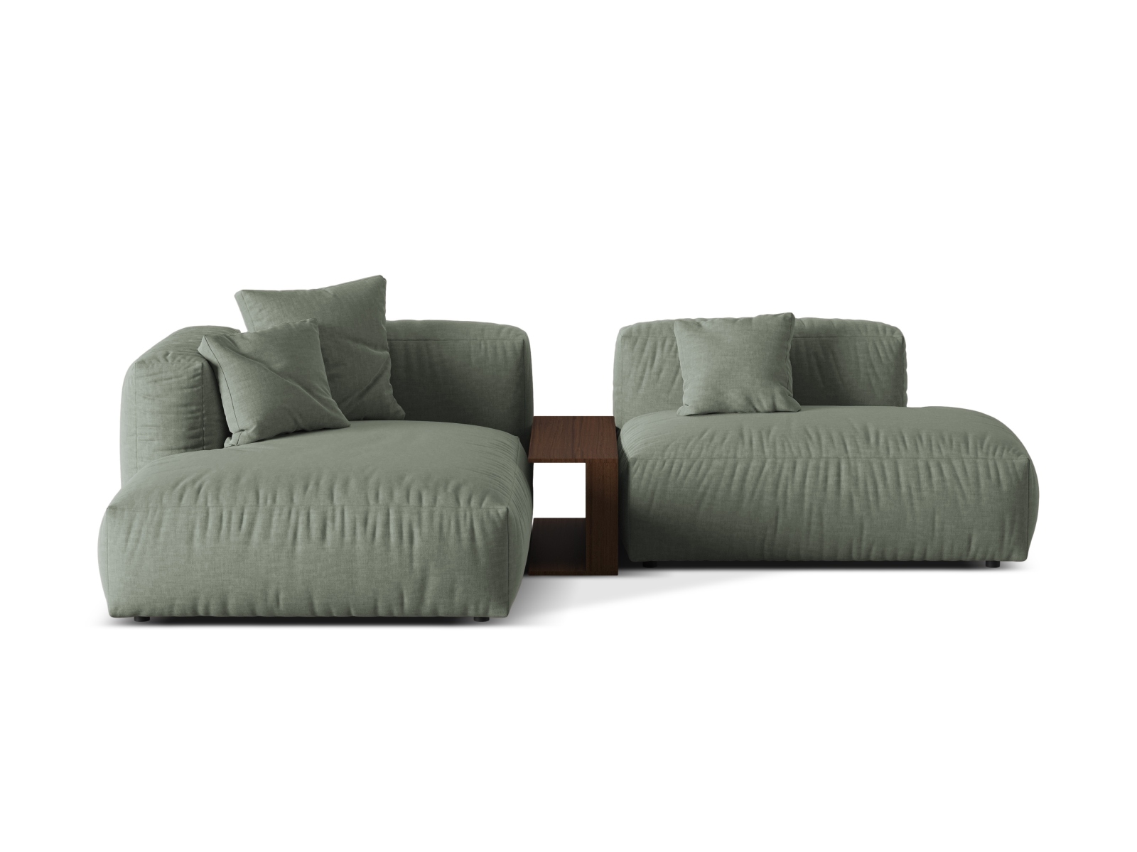 Modular Left Corner Sofa, "Martina", 2 Seats, 285x176x75
