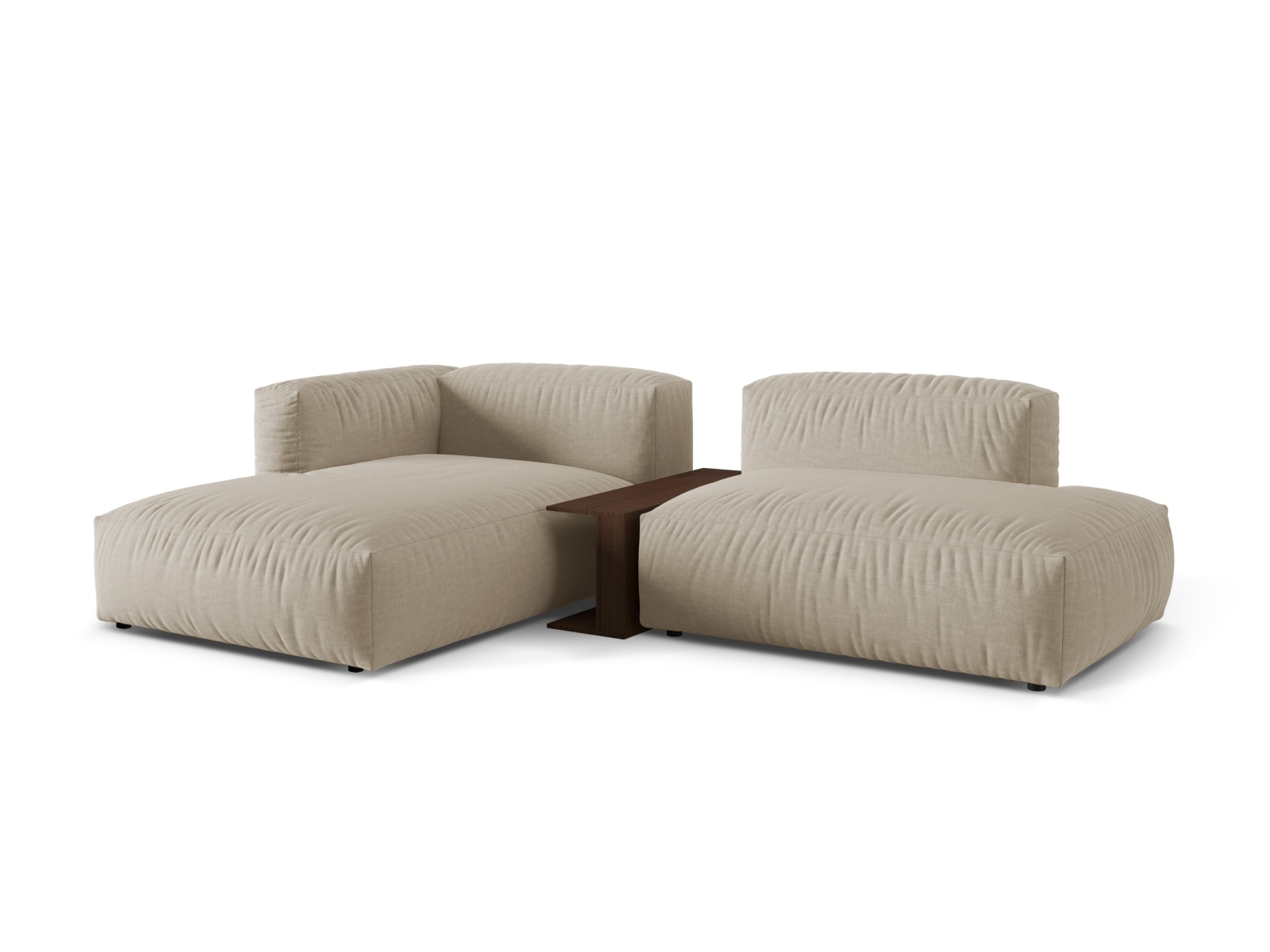 Modular Left Corner Sofa, "Martina", 2 Seats, 285x176x75