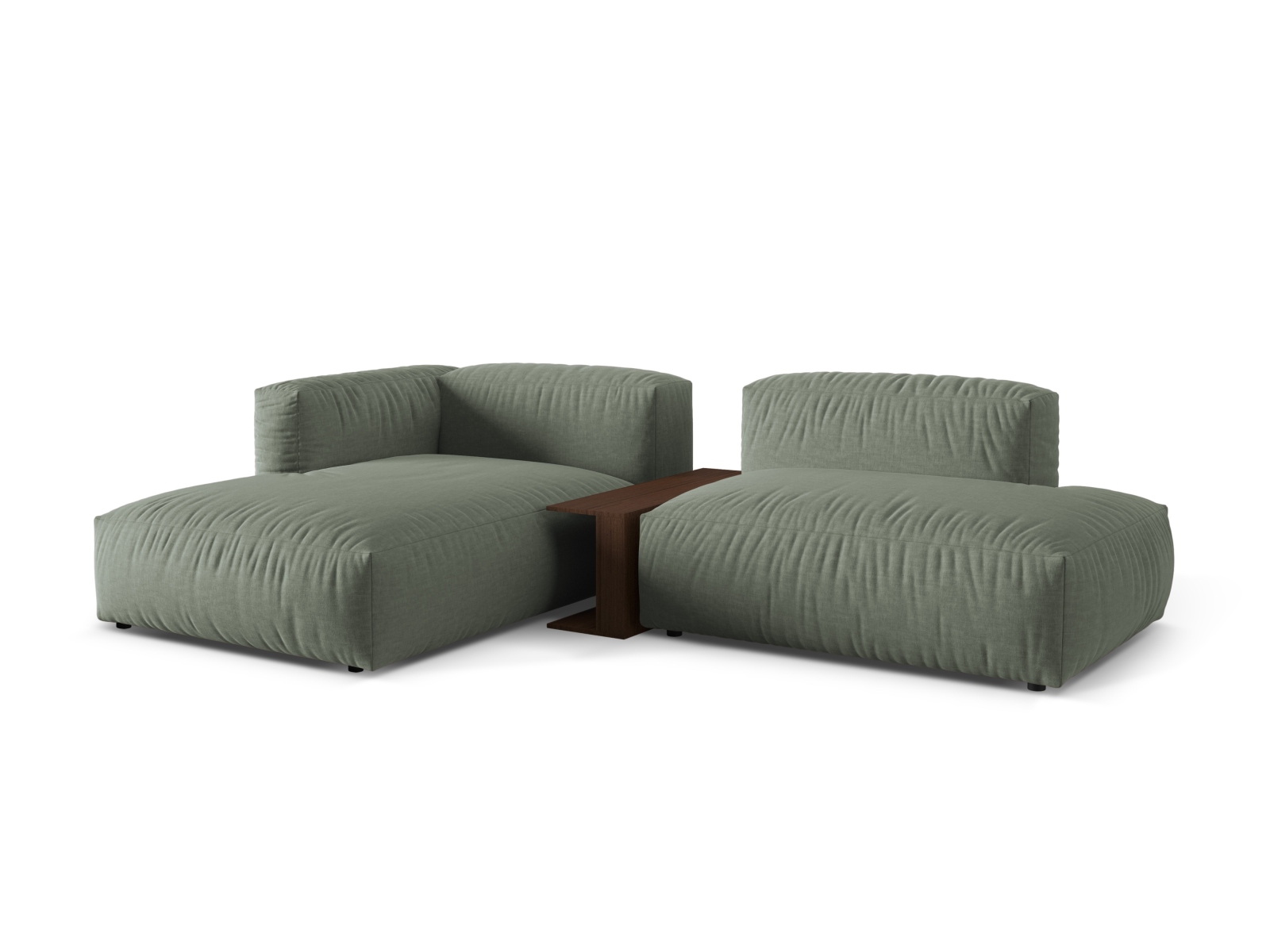 Modular Left Corner Sofa, "Martina", 2 Seats, 285x176x75