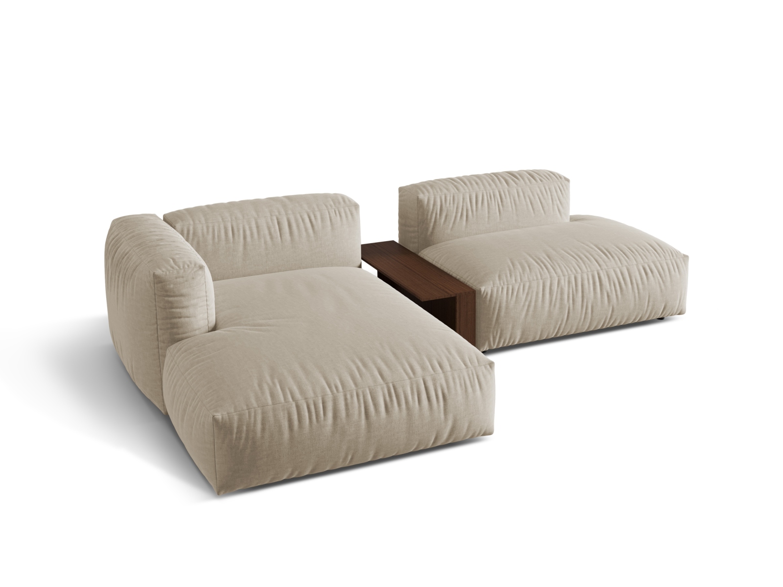 Modular Left Corner Sofa, "Martina", 2 Seats, 285x176x75