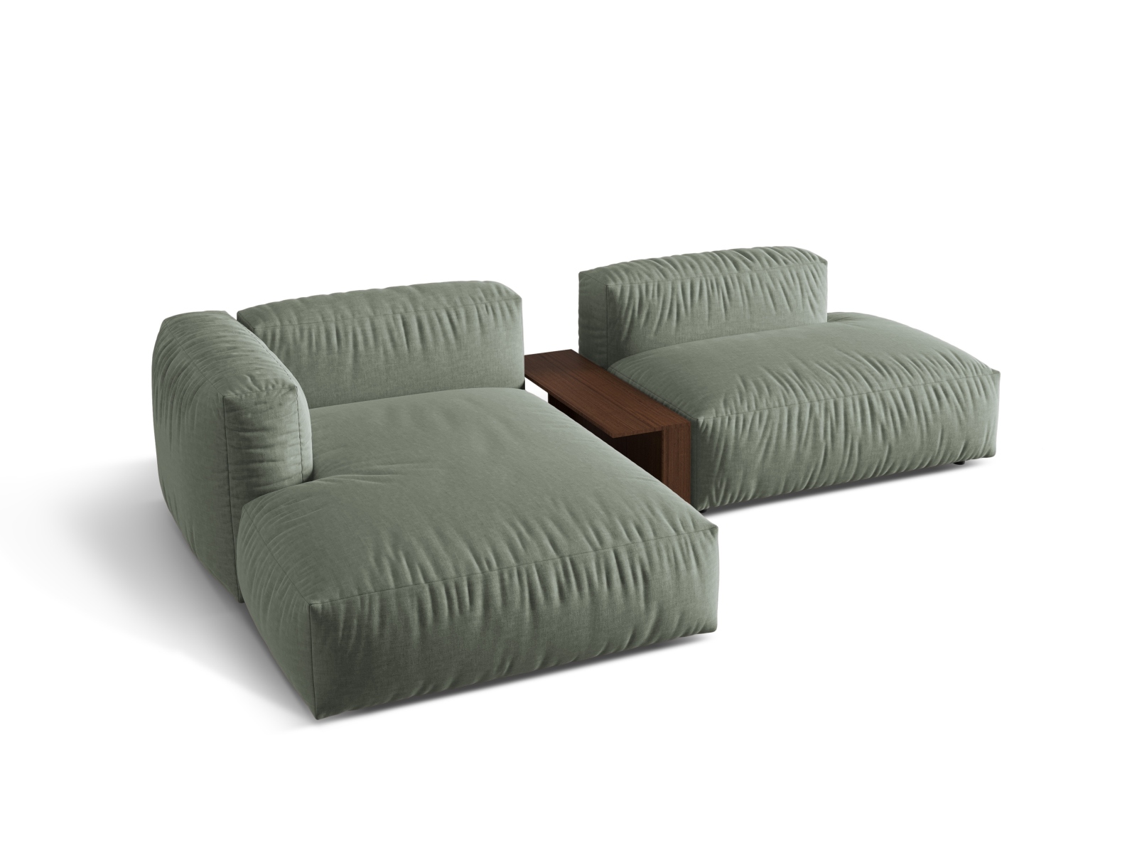Modular Left Corner Sofa, "Martina", 2 Seats, 285x176x75