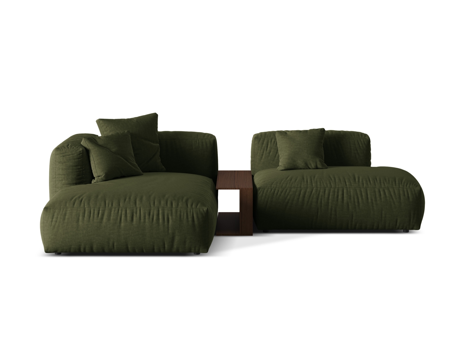 Modular Left Corner Sofa, "Martina", 2 Seats, 285x176x75