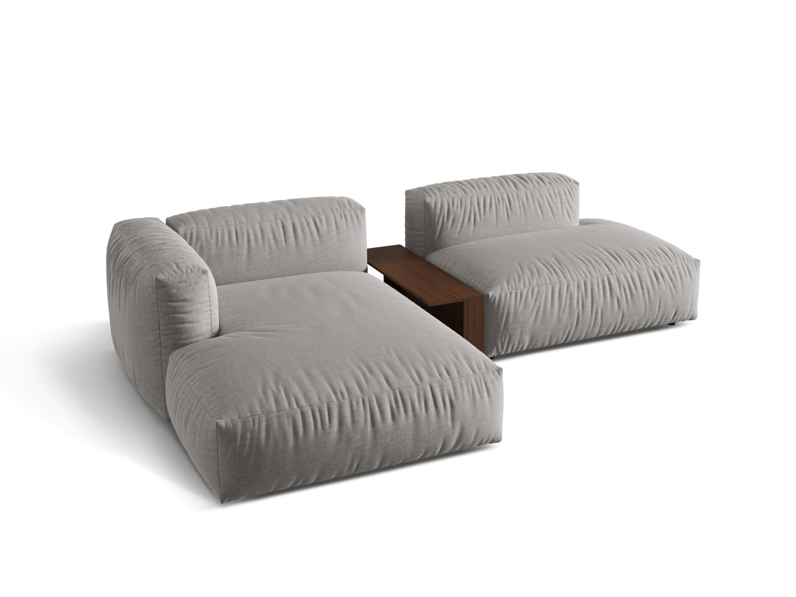 Modular Left Corner Sofa, "Martina", 2 Seats, 285x176x75