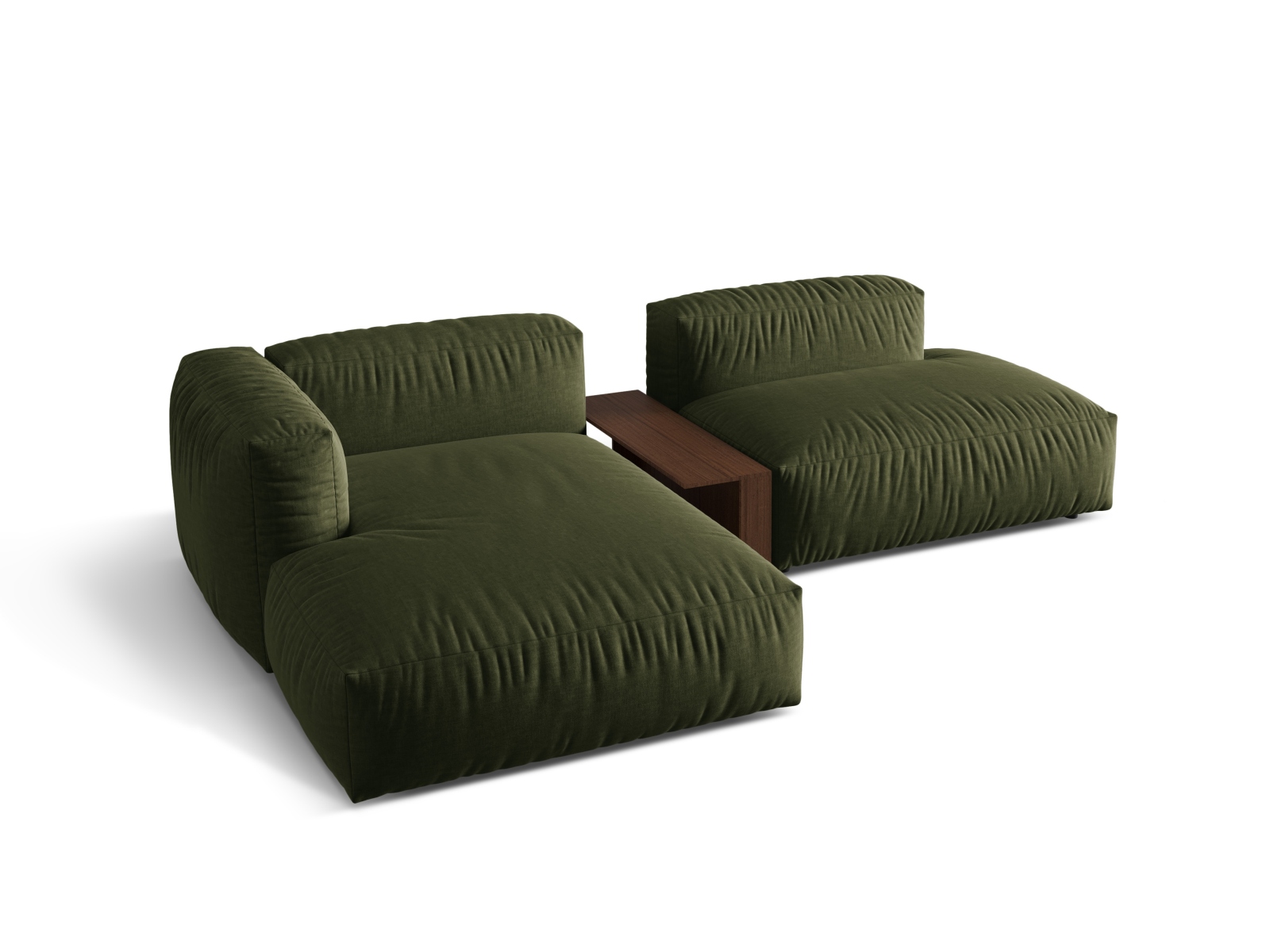 Modular Left Corner Sofa, "Martina", 2 Seats, 285x176x75