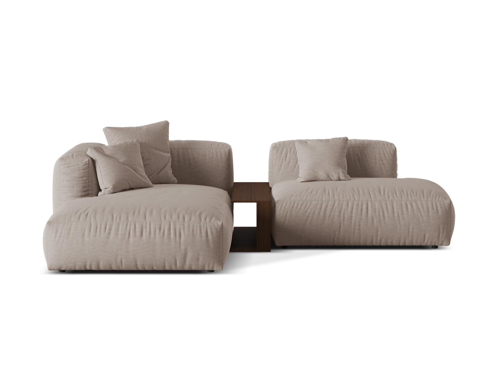 Modular Left Corner Sofa, "Martina", 2 Seats, 285x176x75