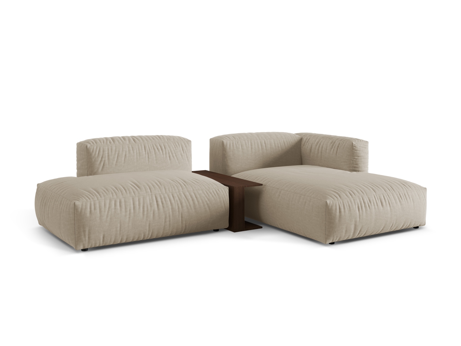 Modular Right Corner Sofa, "Martina", 2 Seats, 285x176x75