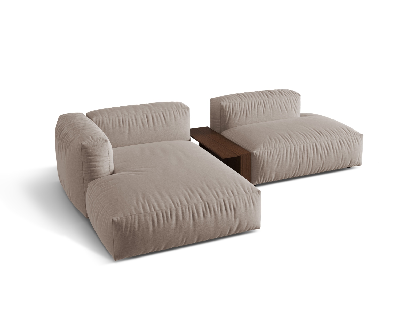 Modular Left Corner Sofa, "Martina", 2 Seats, 285x176x75