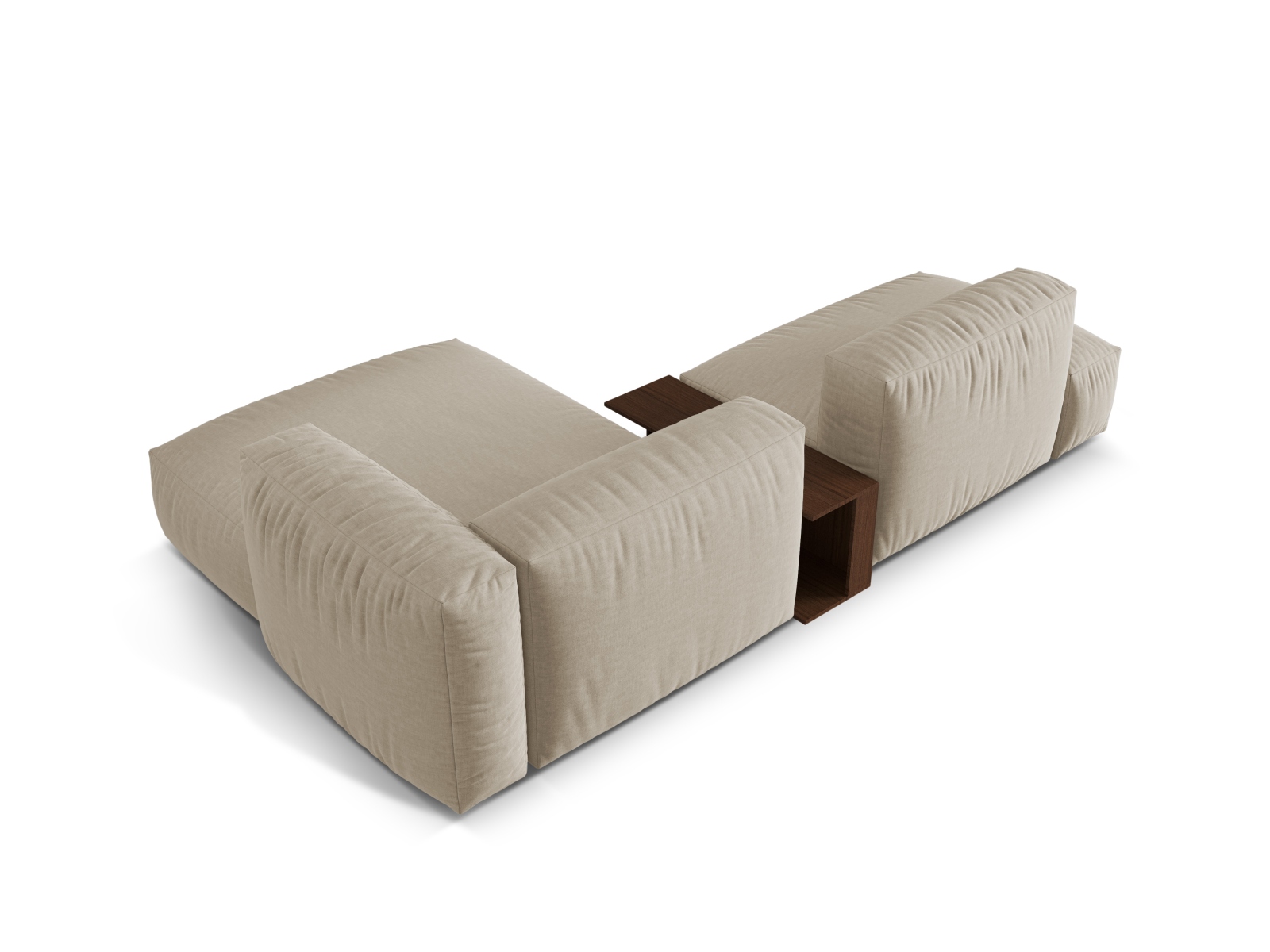 Modular Right Corner Sofa, "Martina", 2 Seats, 285x176x75