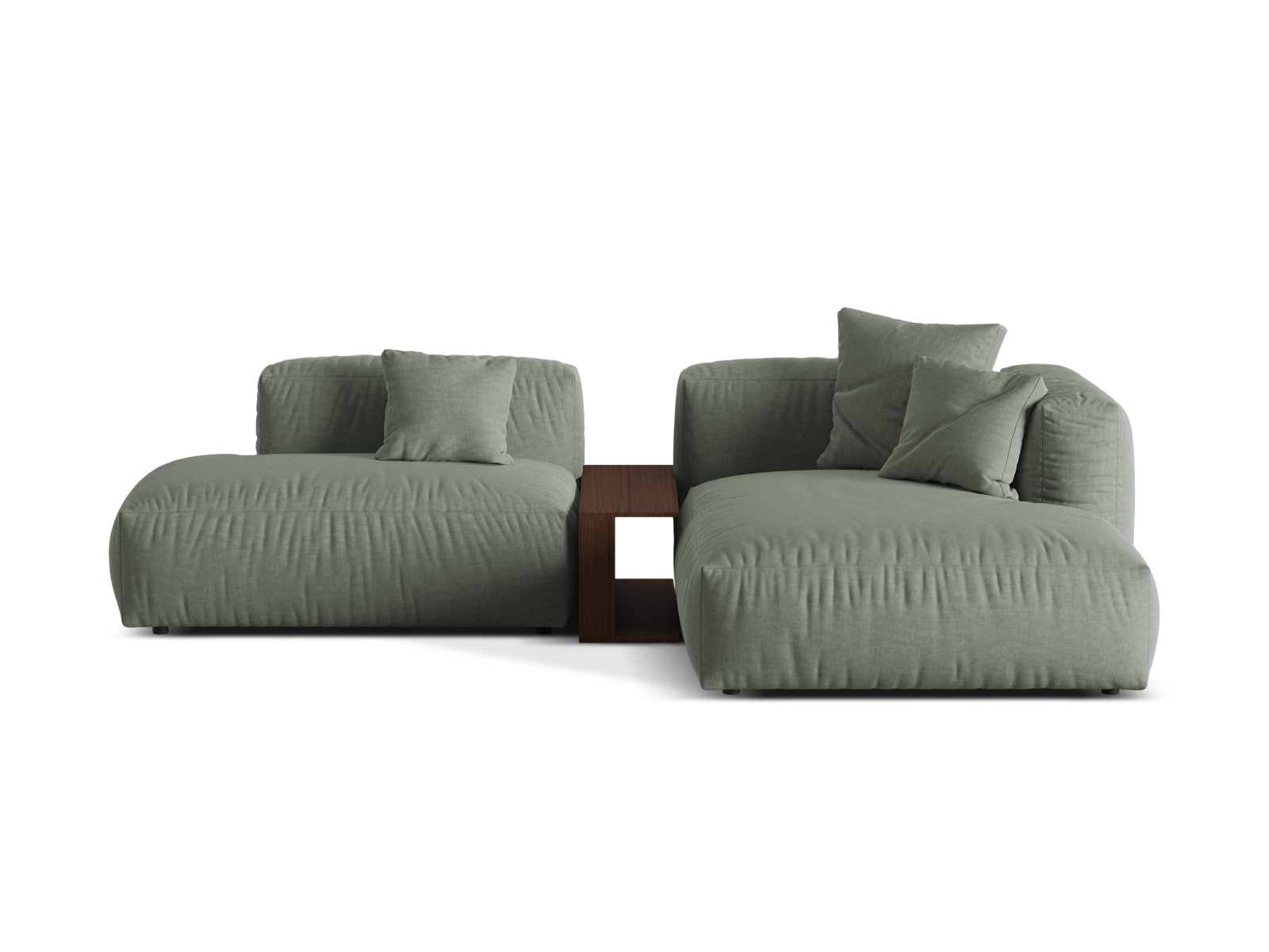 Modular Right Corner Sofa, "Martina", 2 Seats, 285x176x75