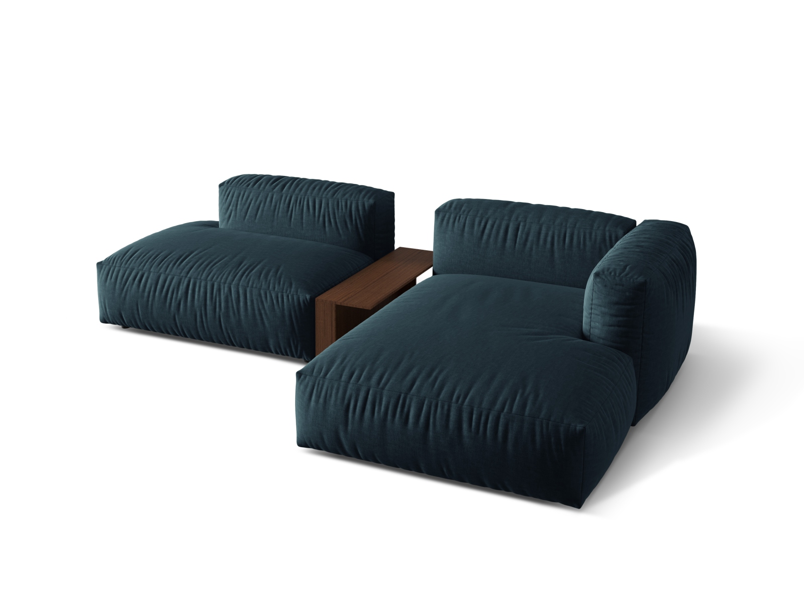 Modular Right Corner Sofa, "Martina", 2 Seats, 285x176x75