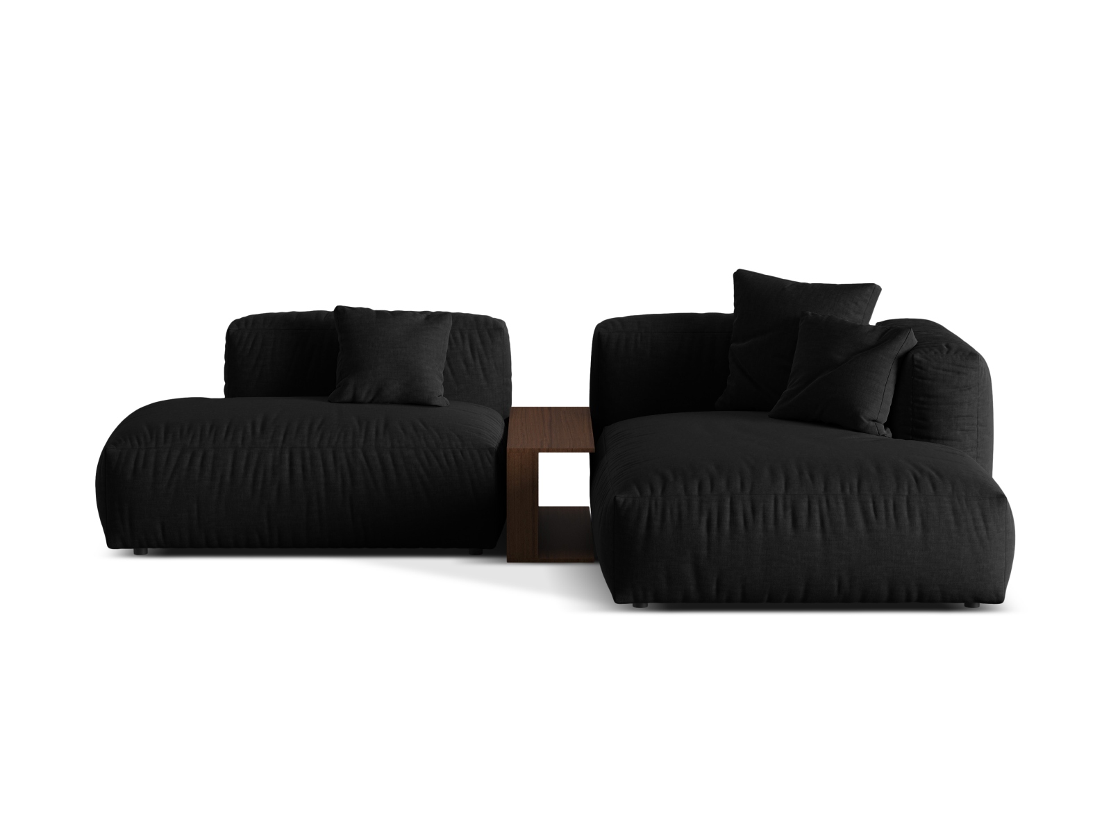 Modular Right Corner Sofa, "Martina", 2 Seats, 285x176x75