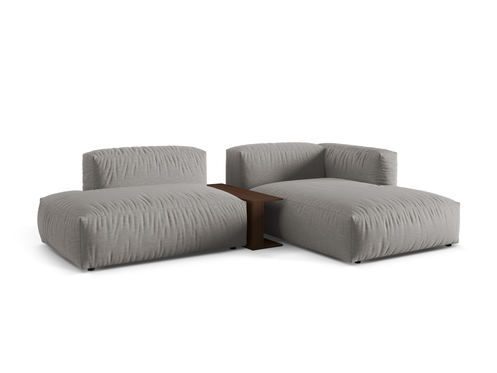 Modular Right Corner Sofa, "Martina", 2 Seats, 285x176x75
