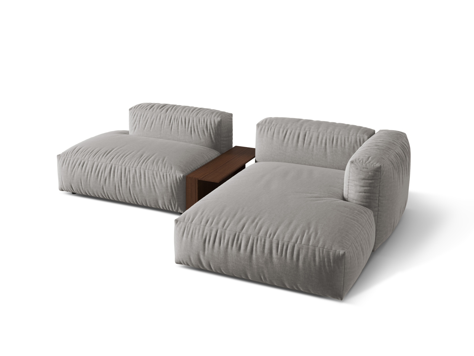 Modular Right Corner Sofa, "Martina", 2 Seats, 285x176x75