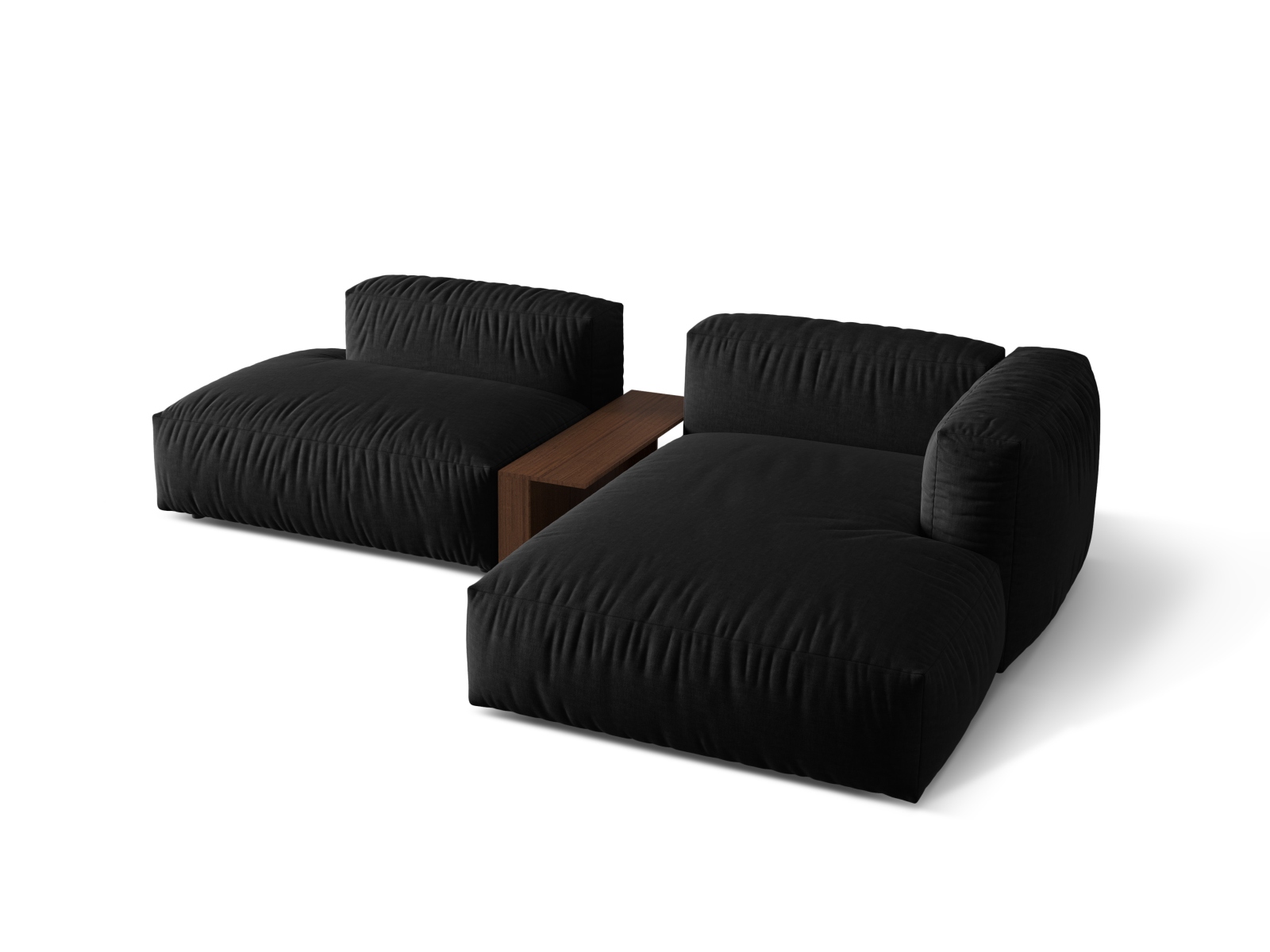 Modular Right Corner Sofa, "Martina", 2 Seats, 285x176x75