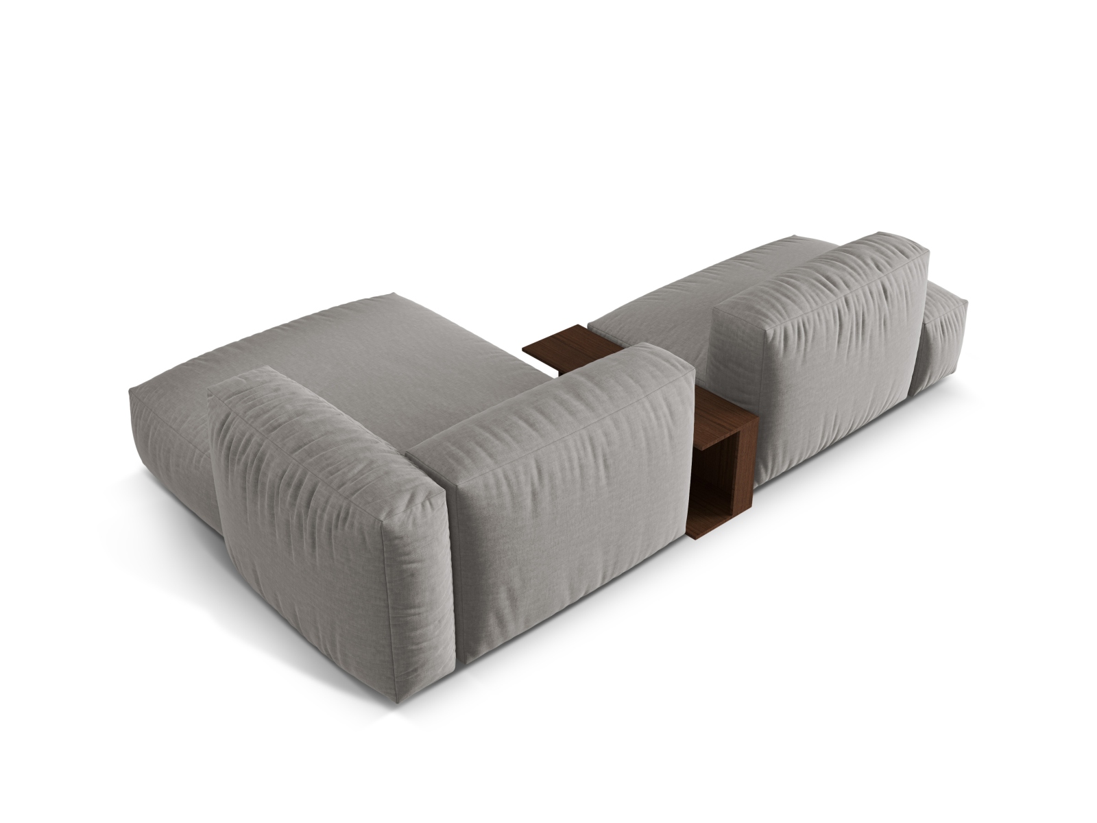 Modular Right Corner Sofa, "Martina", 2 Seats, 285x176x75