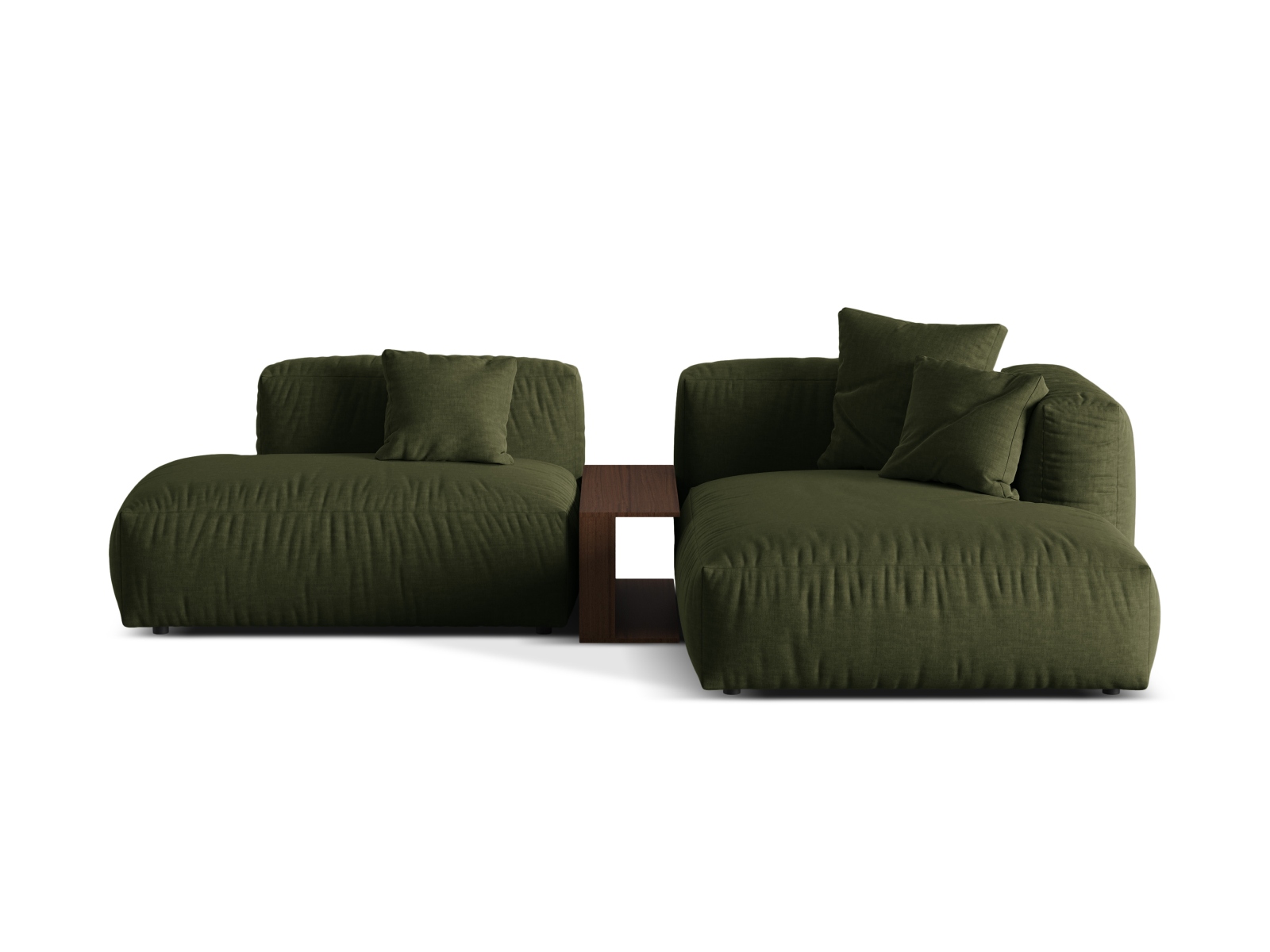 Modular Right Corner Sofa, "Martina", 2 Seats, 285x176x75