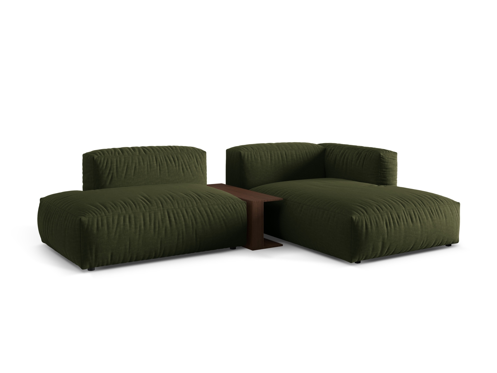 Modular Right Corner Sofa, "Martina", 2 Seats, 285x176x75