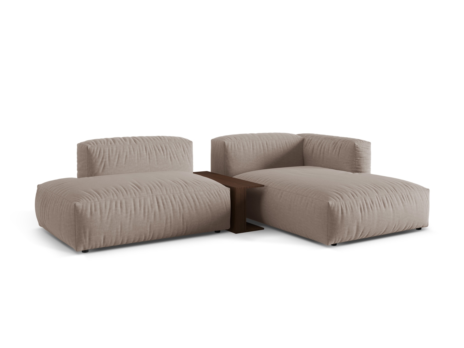 Modular Right Corner Sofa, "Martina", 2 Seats, 285x176x75