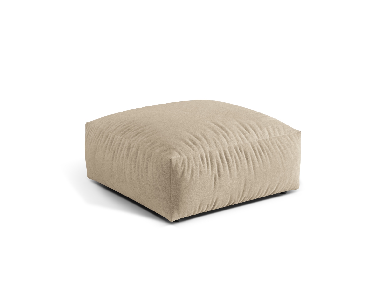 Velvet large pouf, "Martina", 1 Seat, 106x106x44