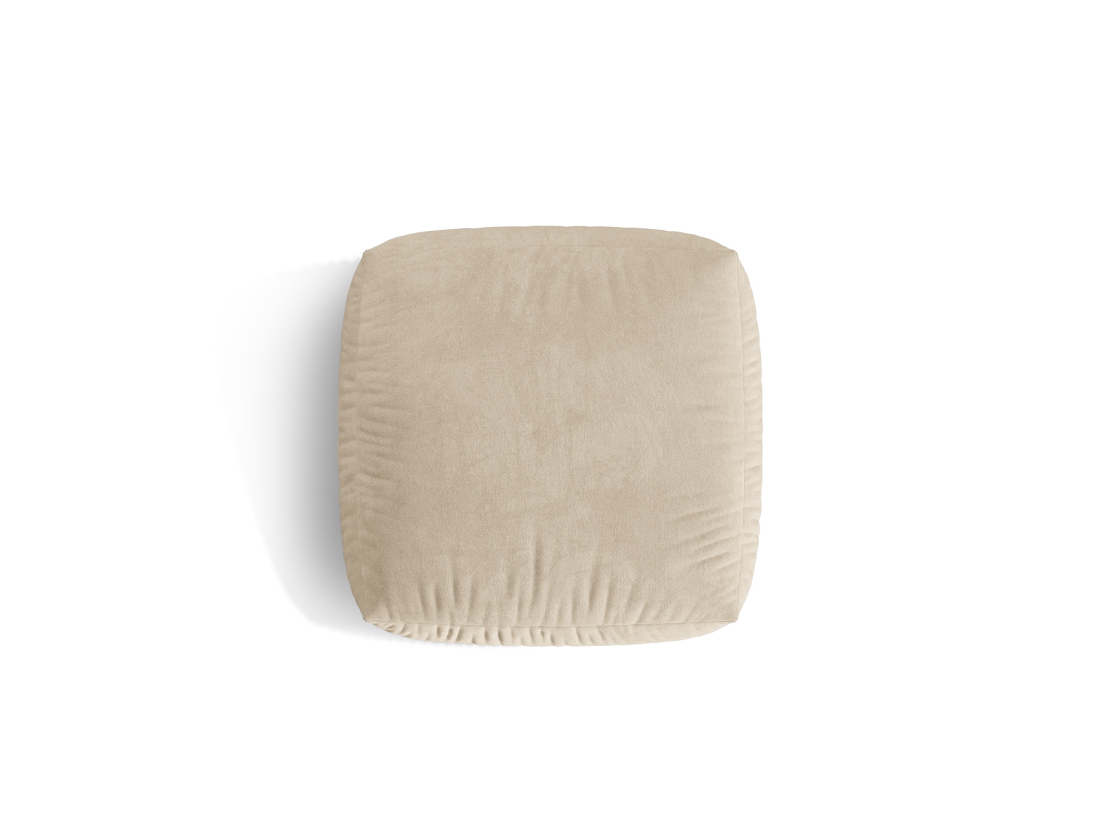 Velvet large pouf, "Martina", 1 Seat, 106x106x44