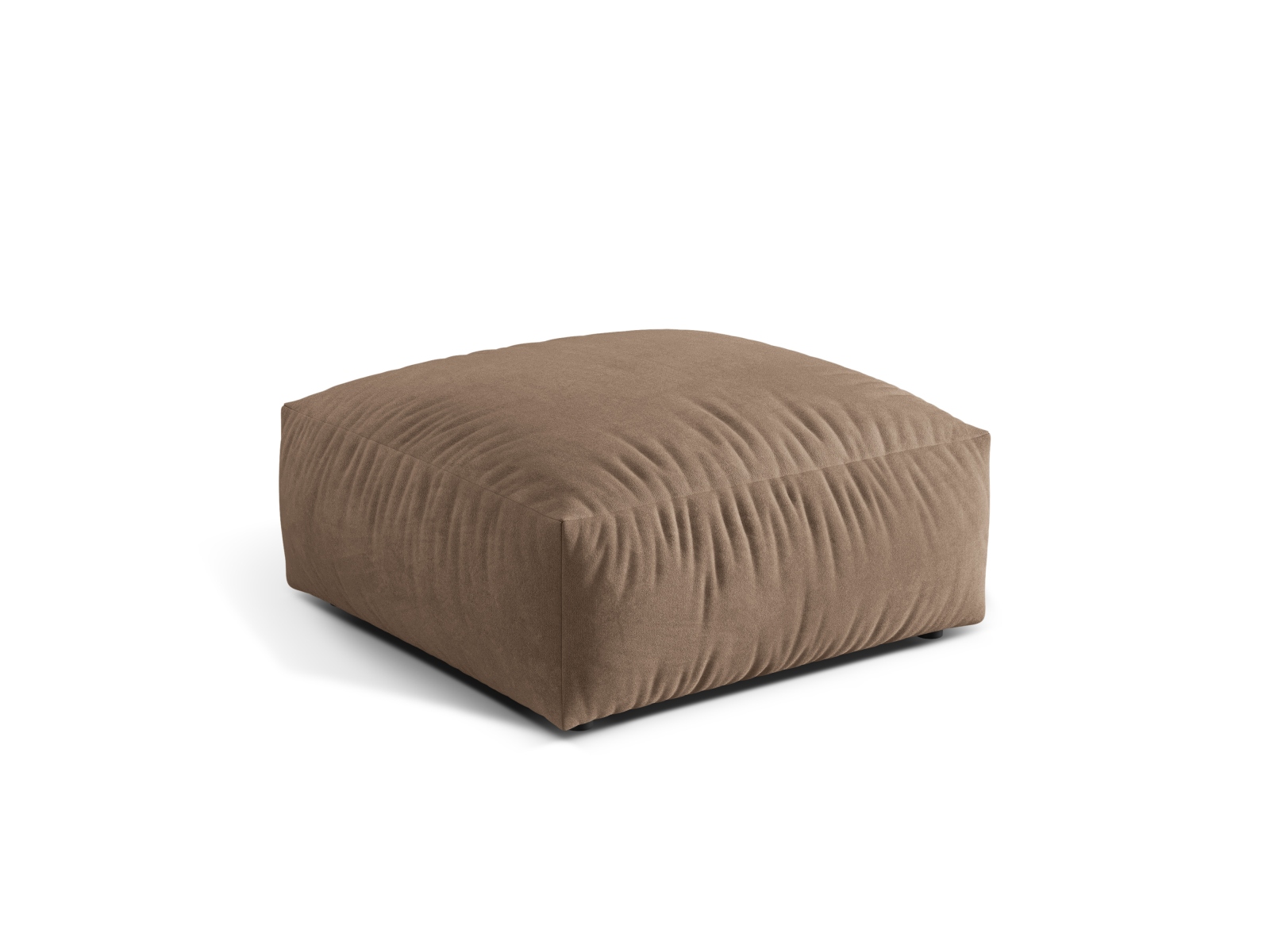 Velvet large pouf, "Martina", 1 Seat, 106x106x44