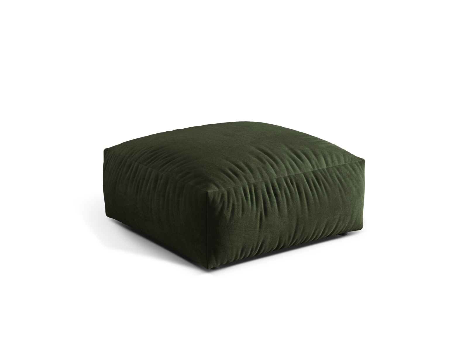 Velvet large pouf, "Martina", 1 Seat, 106x106x44