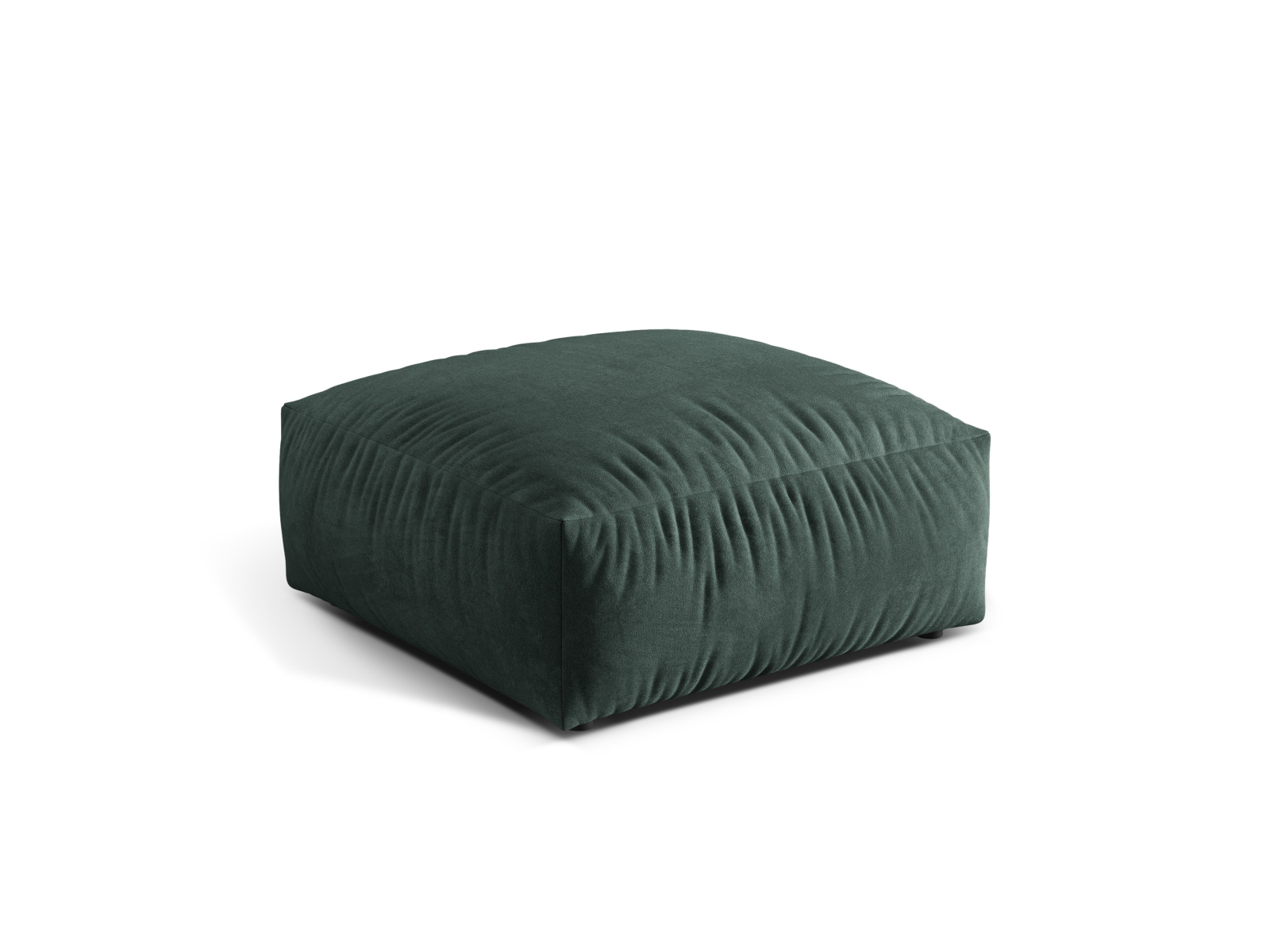 Velvet large pouf, "Martina", 1 Seat, 106x106x44