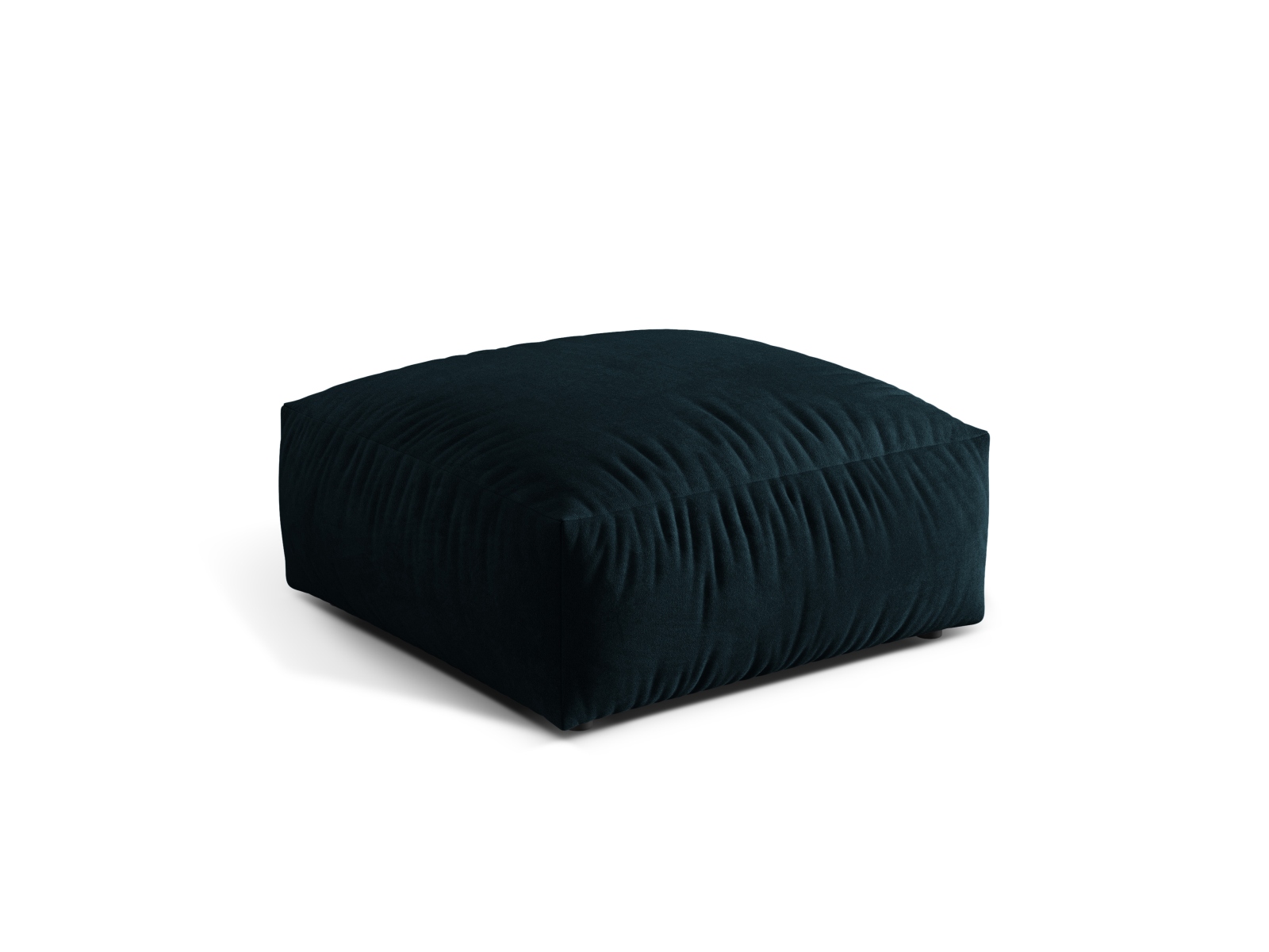 Velvet large pouf, "Martina", 1 Seat, 106x106x44