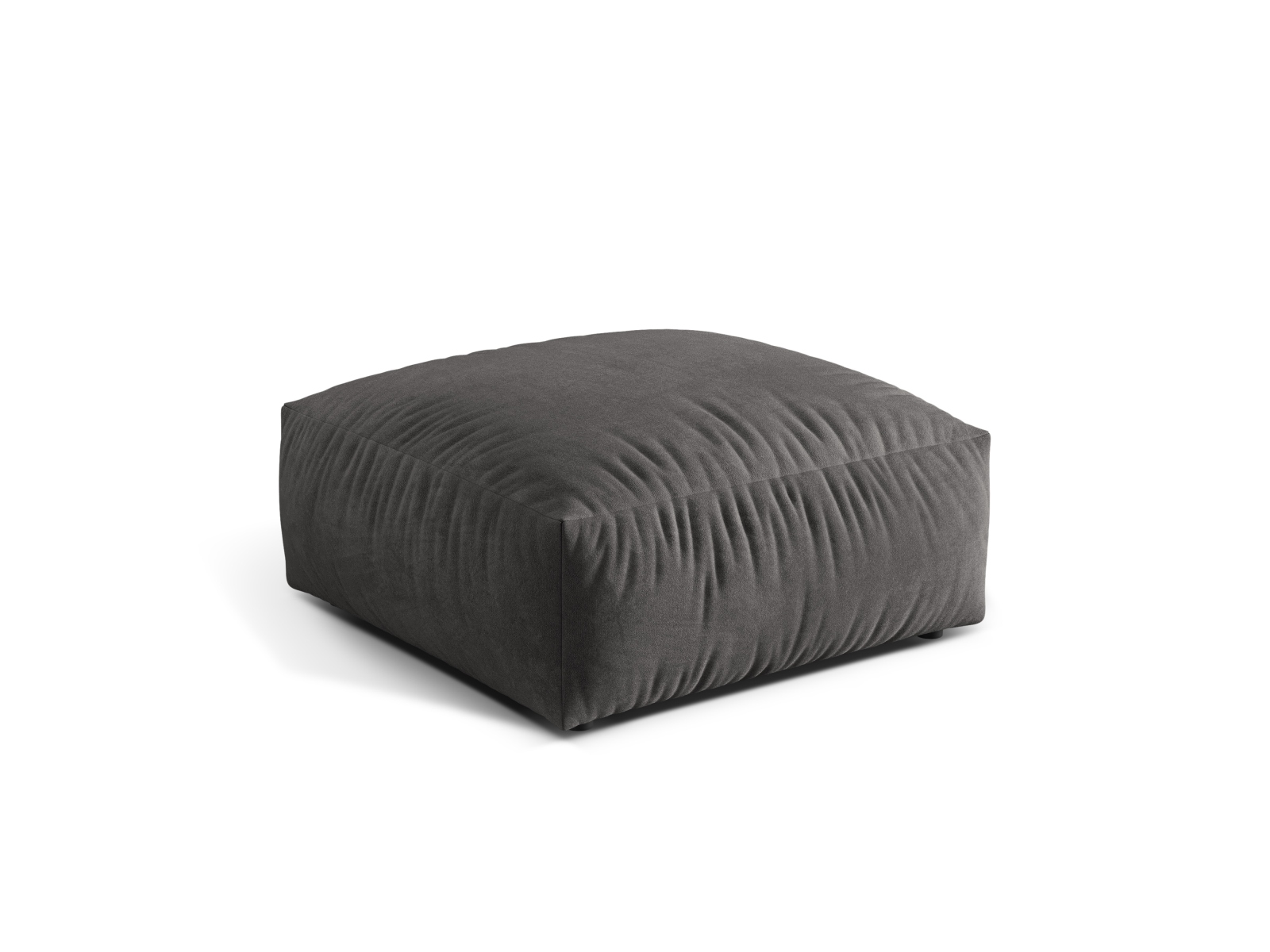 Velvet large pouf, "Martina", 1 Seat, 106x106x44