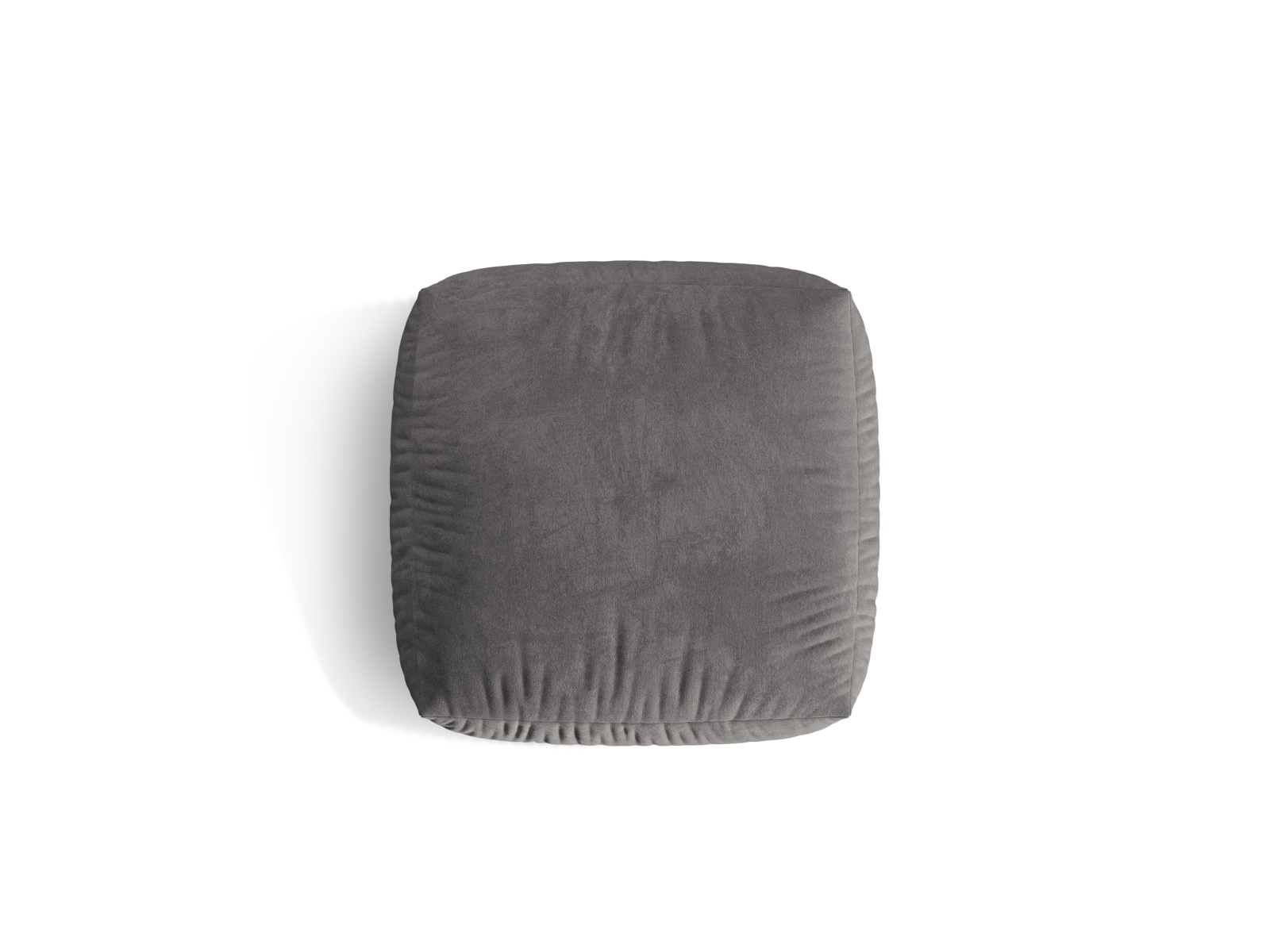 Velvet large pouf, "Martina", 1 Seat, 106x106x44