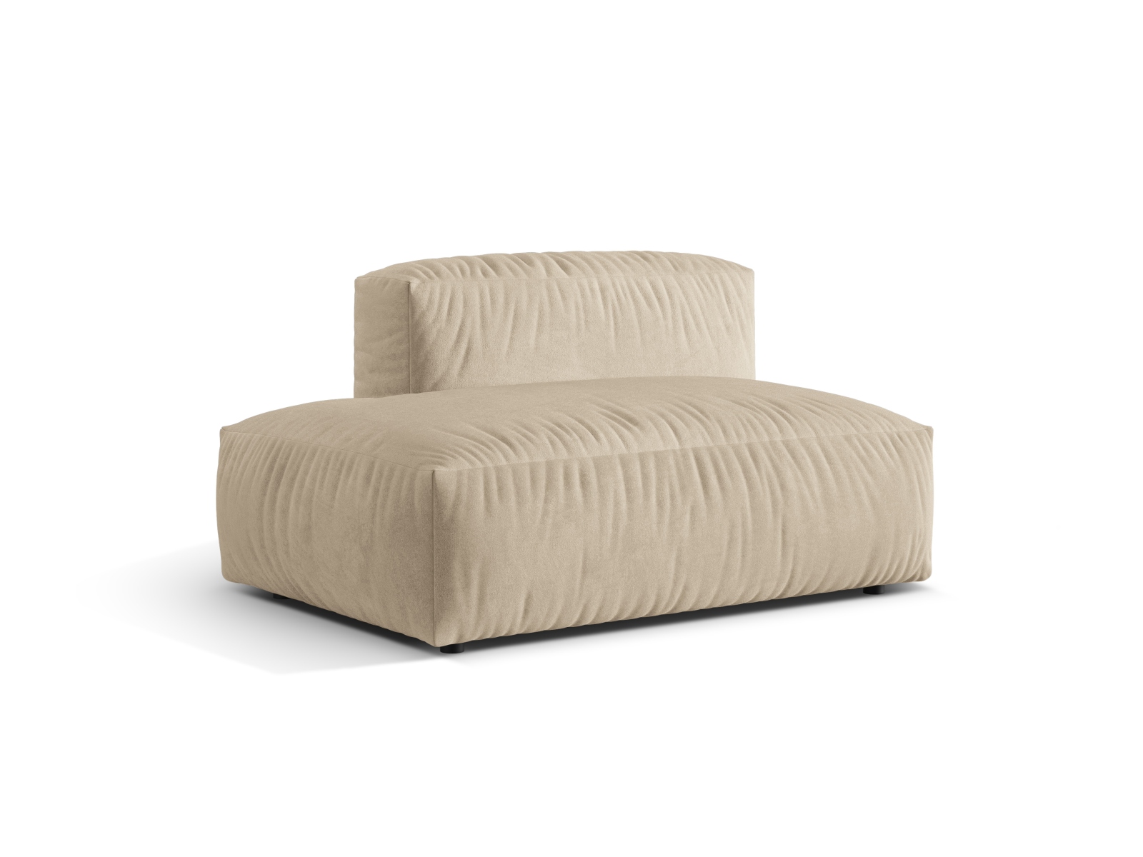 Left Velvet Sofa, "Martina", 2 Seats, 133x106x75