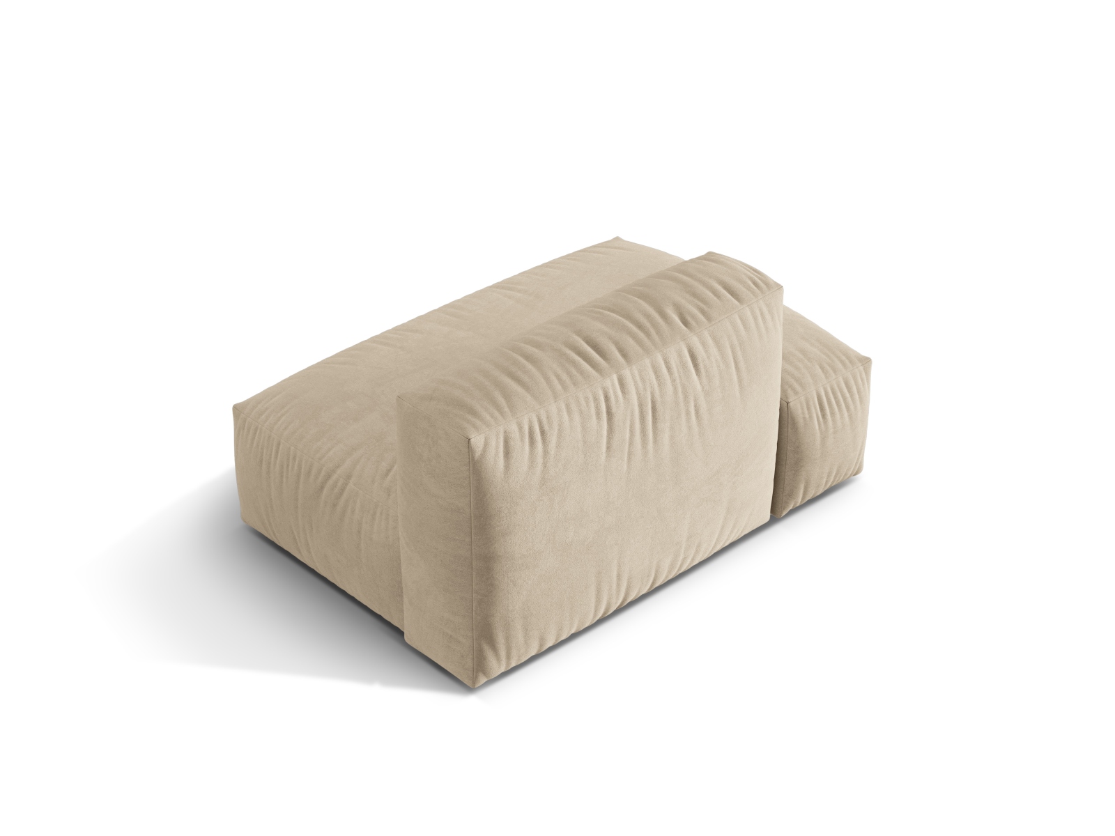 Left Velvet Sofa, "Martina", 2 Seats, 133x106x75