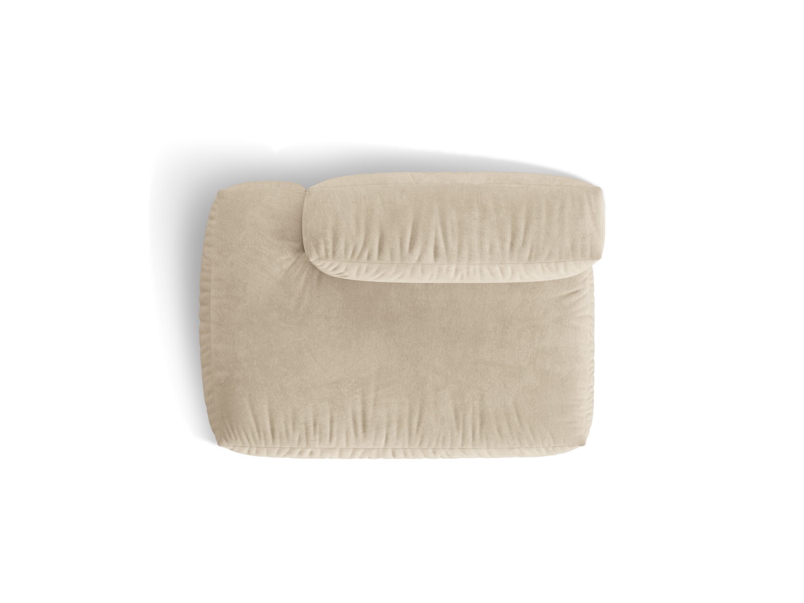 Left Velvet Sofa, "Martina", 2 Seats, 133x106x75