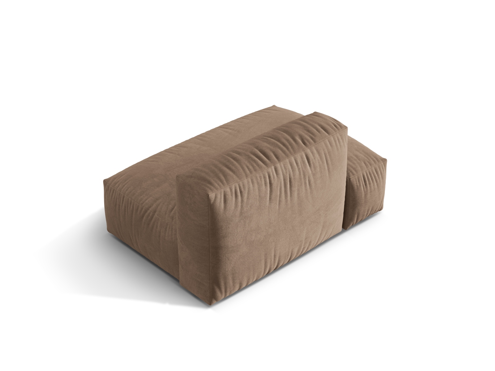 Left Velvet Sofa, "Martina", 2 Seats, 133x106x75