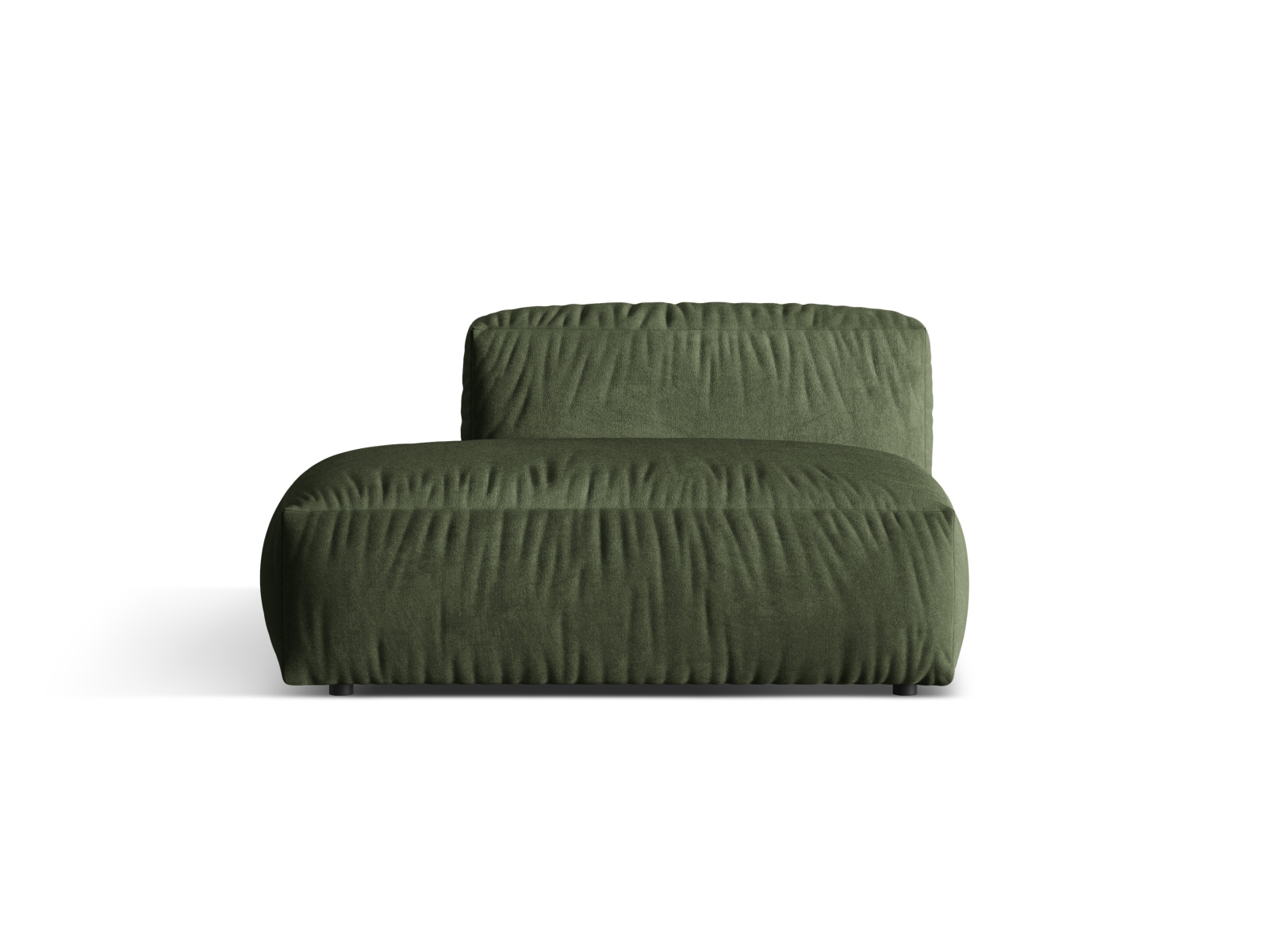 Left Velvet Sofa, "Martina", 2 Seats, 133x106x75