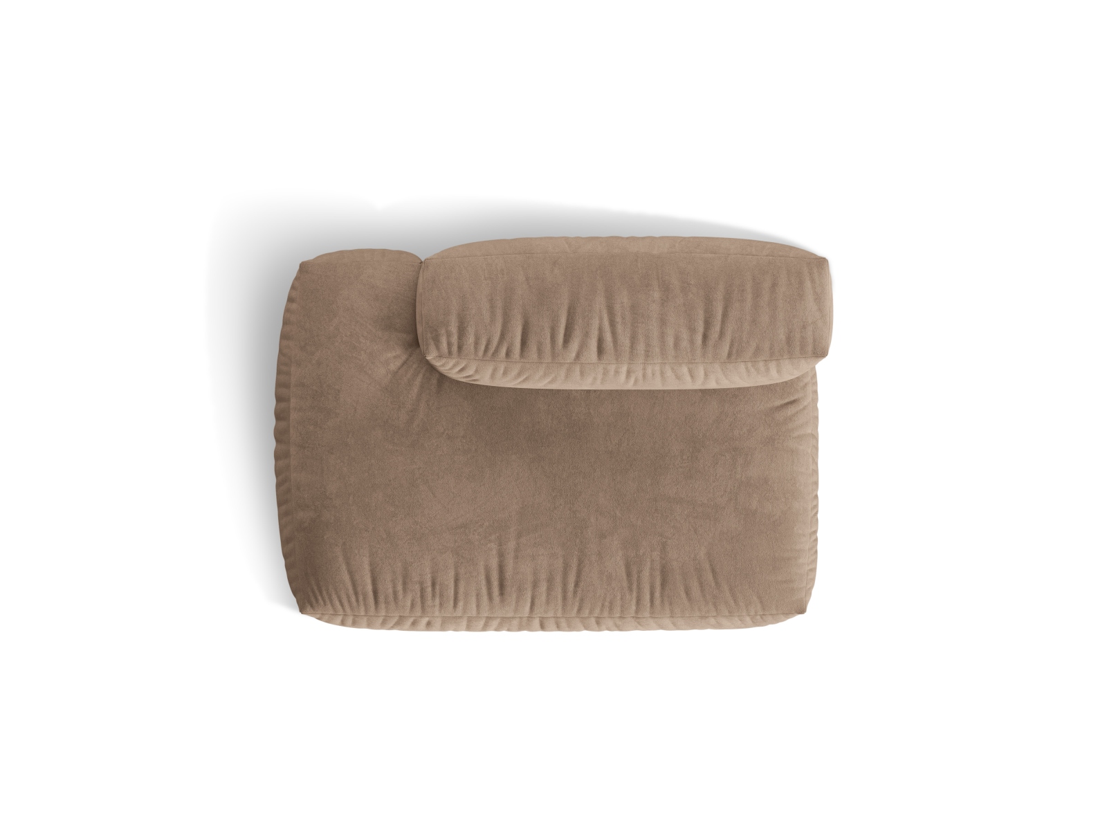 Left Velvet Sofa, "Martina", 2 Seats, 133x106x75