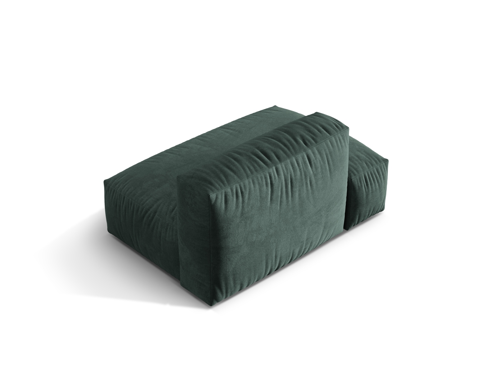 Left Velvet Sofa, "Martina", 2 Seats, 133x106x75