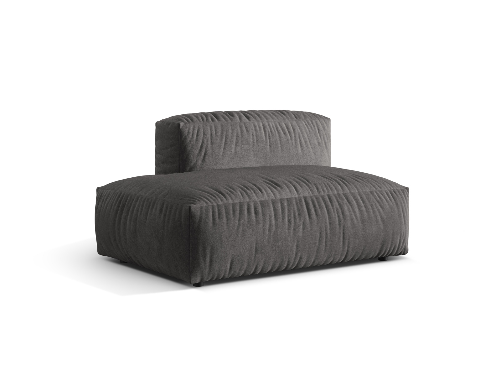 Left Velvet Sofa, "Martina", 2 Seats, 133x106x75