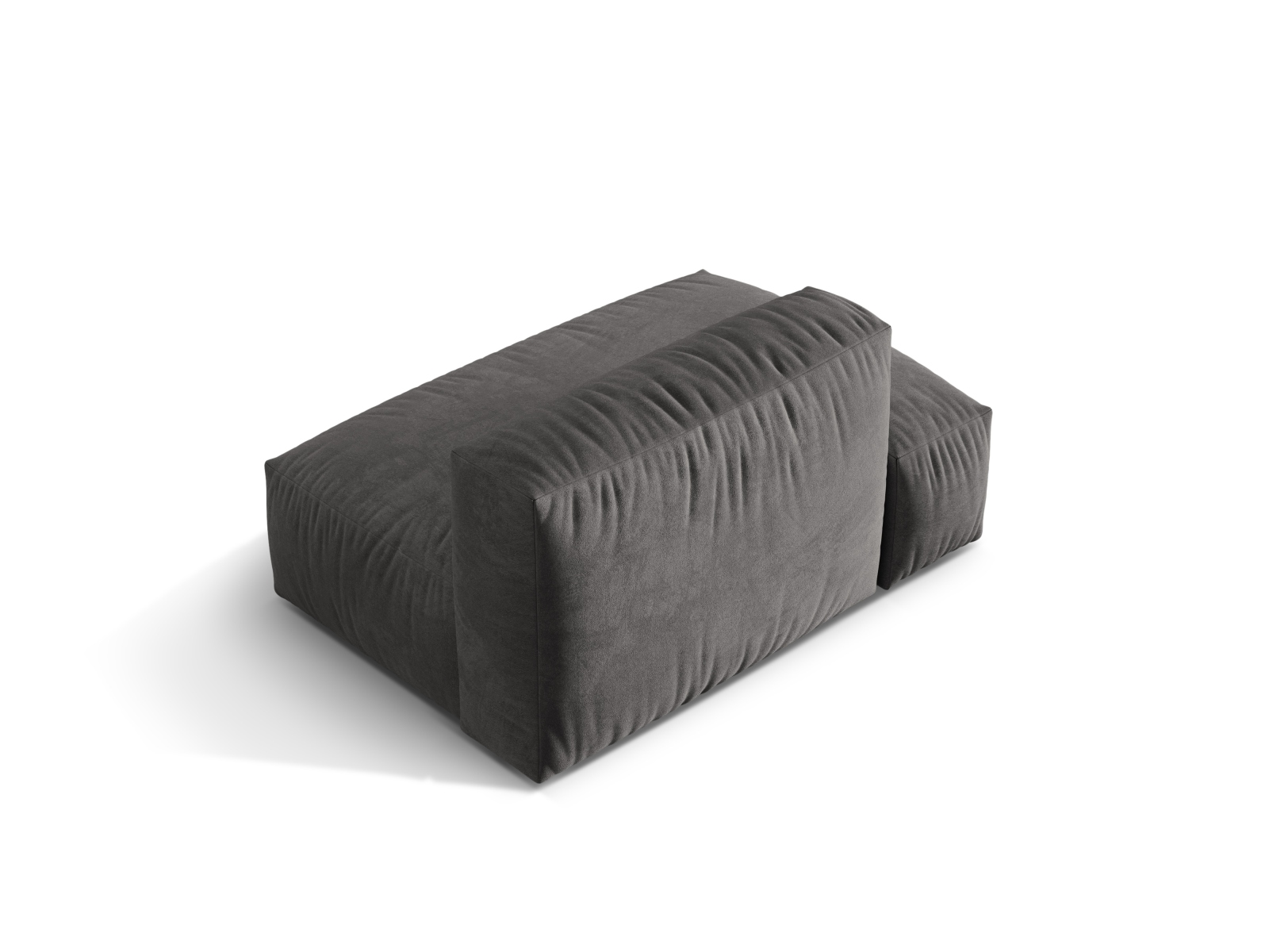 Left Velvet Sofa, "Martina", 2 Seats, 133x106x75