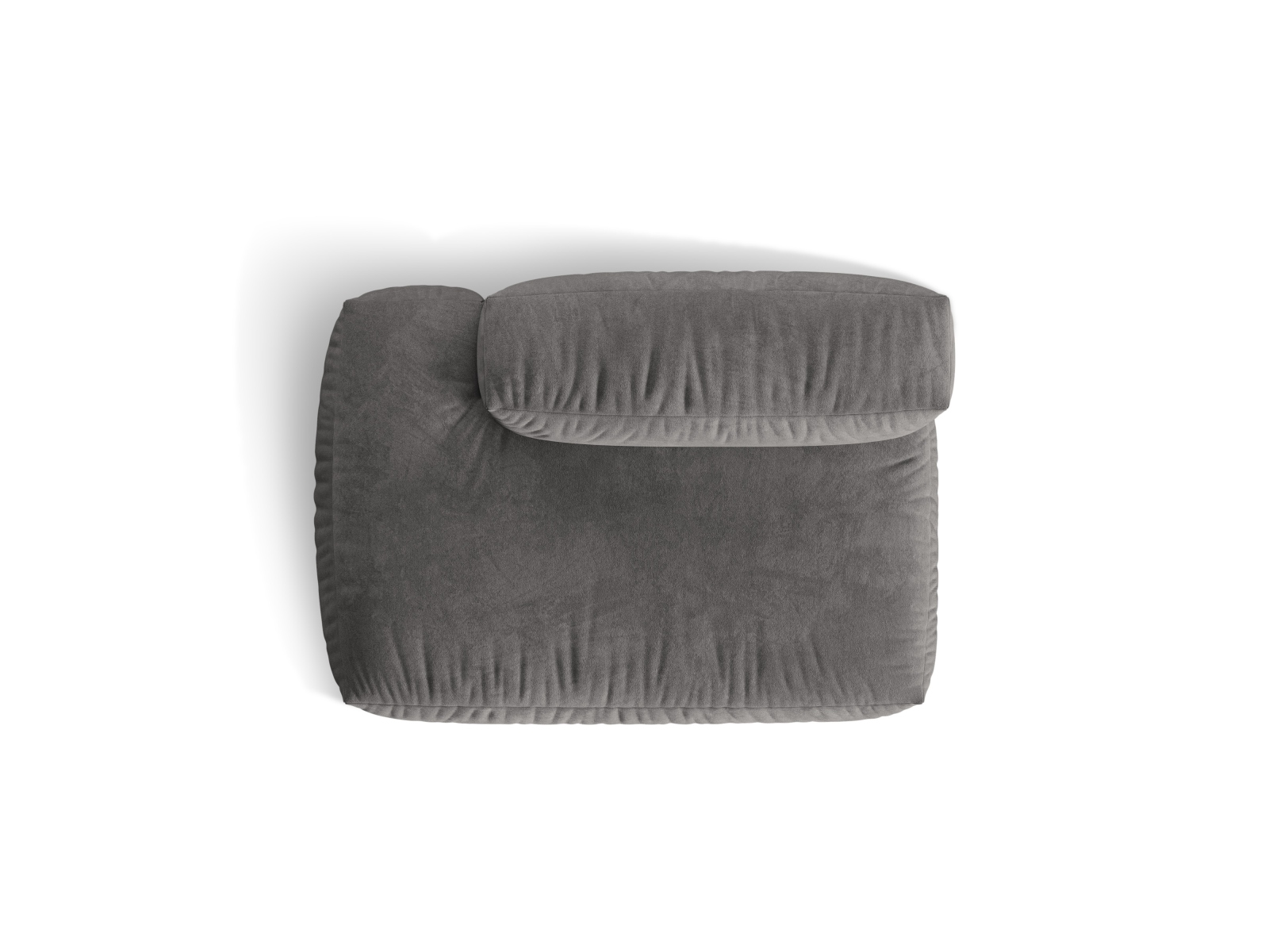 Left Velvet Sofa, "Martina", 2 Seats, 133x106x75
