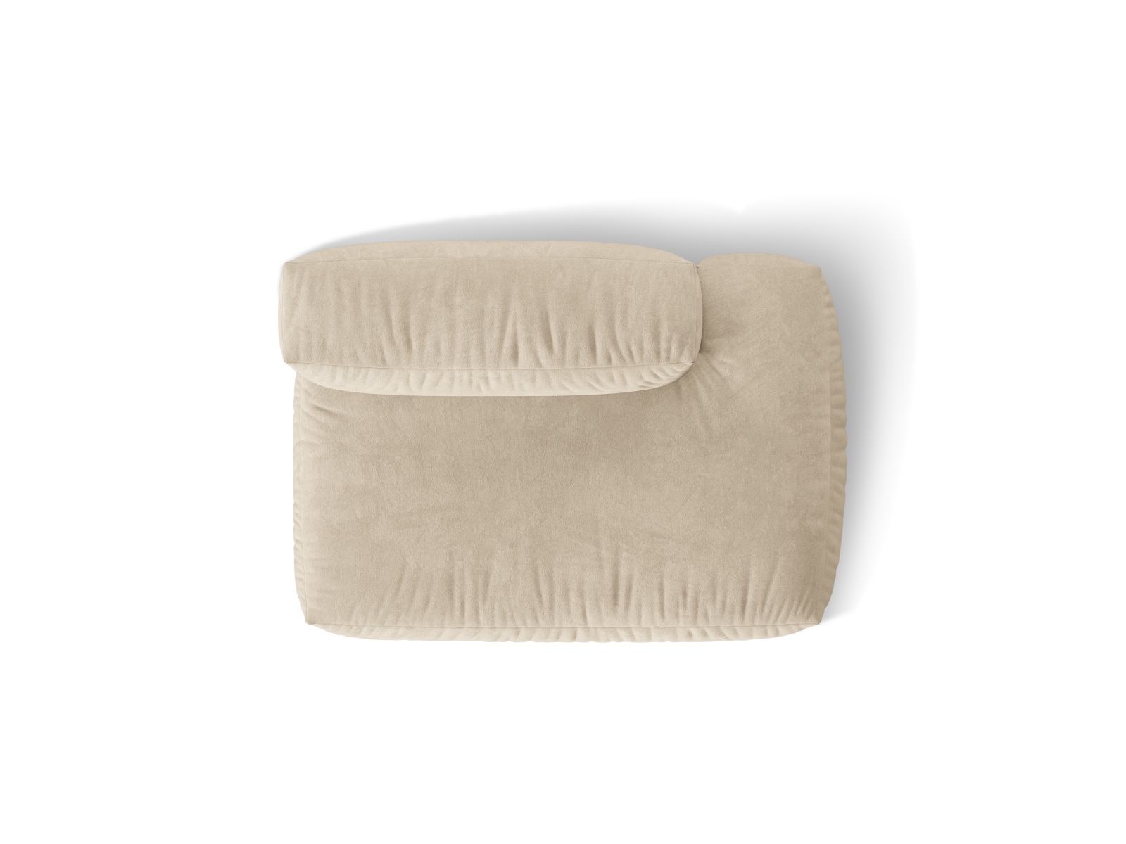 Right Velvet Sofa, "Martina", 2 Seats, 133x106x75