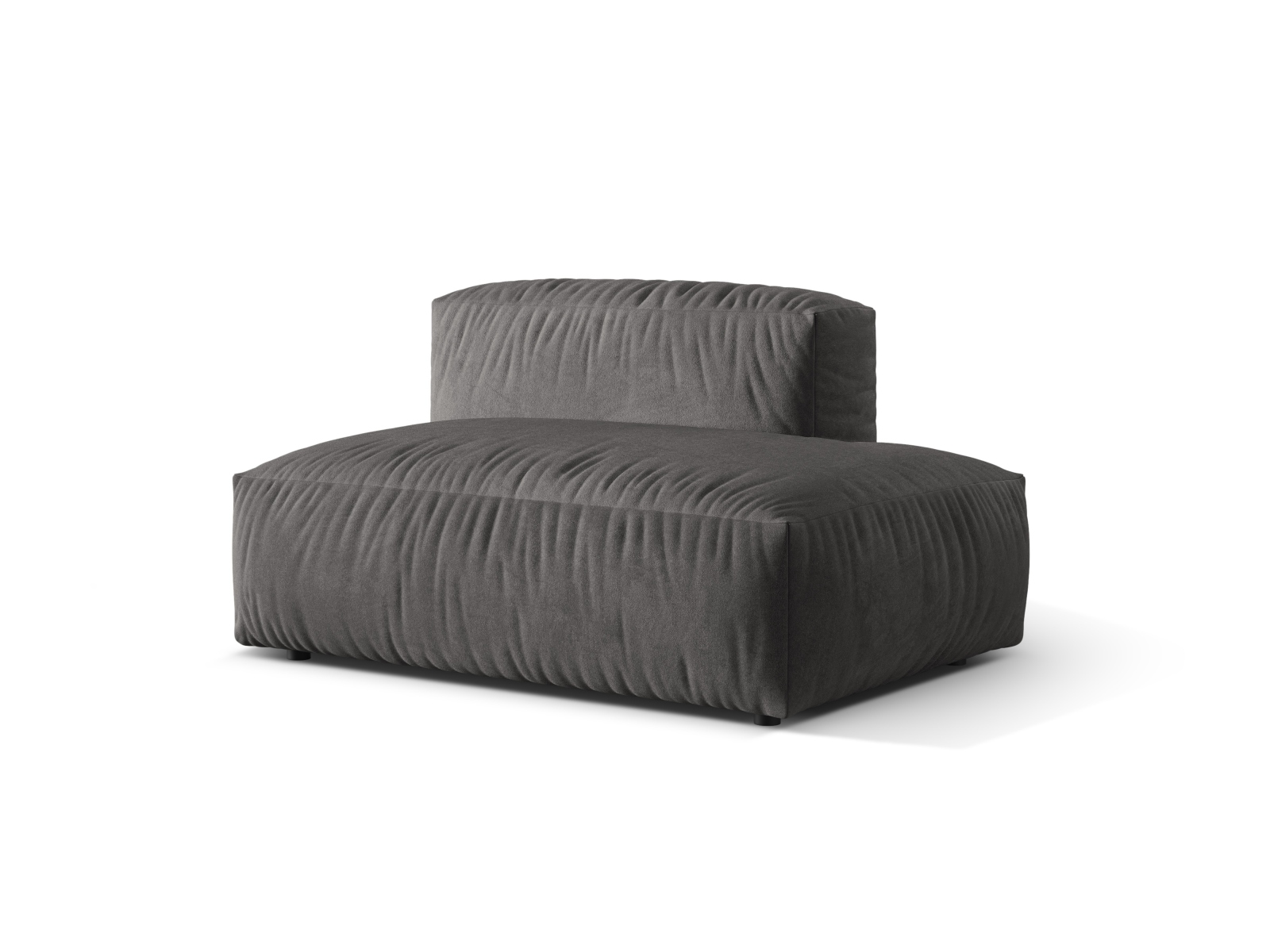 Right Velvet Sofa, "Martina", 2 Seats, 133x106x75