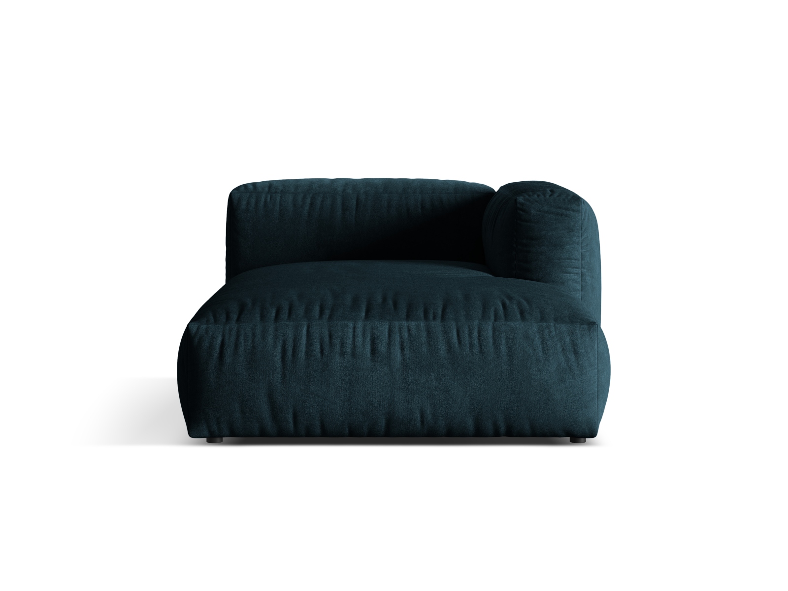 Velvet Chaise Longue Right, "Martina", 1 Seat, 120x176x75