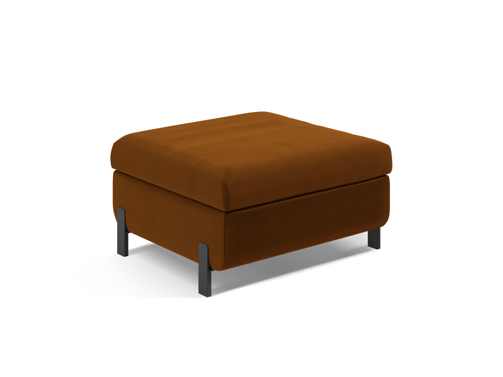 Velvet Pouf With Box, "Gloria", 1 Seat, 92x76x51