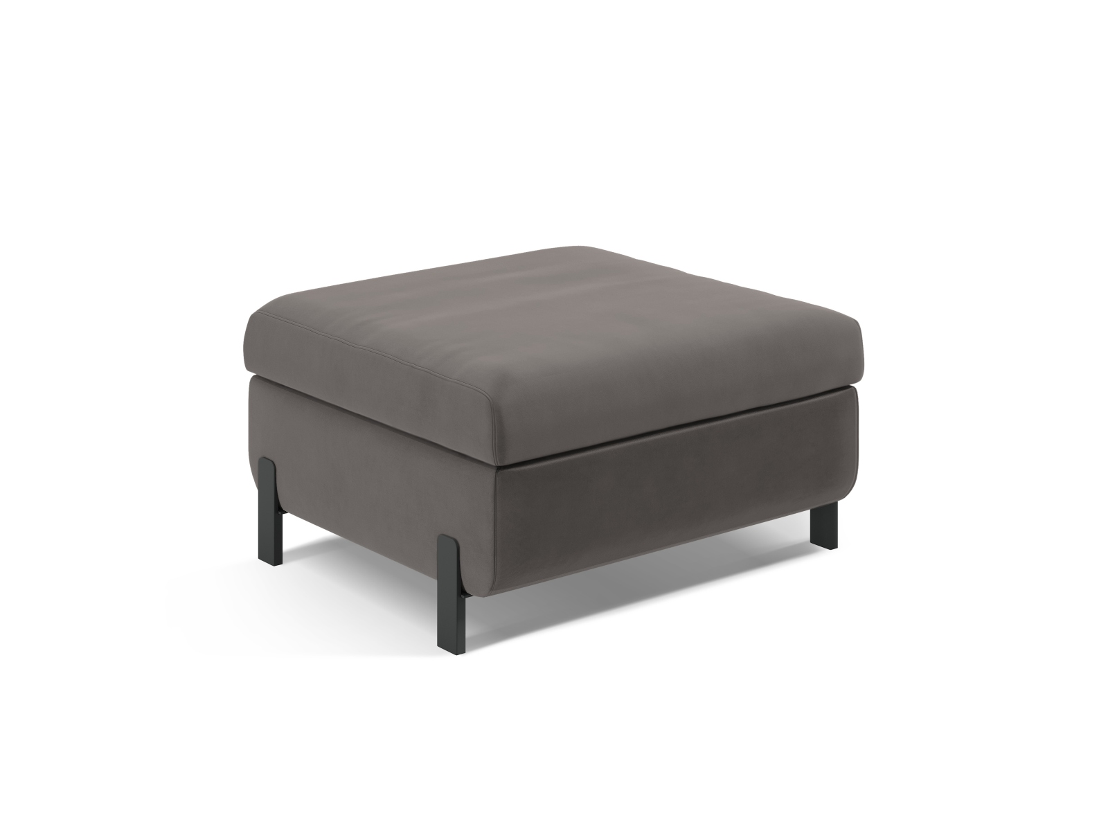 Velvet Pouf With Box, "Gloria", 1 Seat, 92x76x51