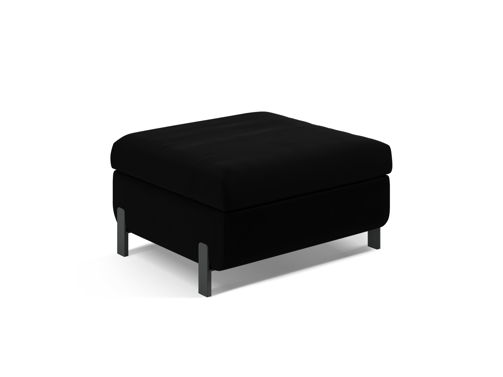 Velvet Pouf With Box, "Gloria", 1 Seat, 92x76x51
