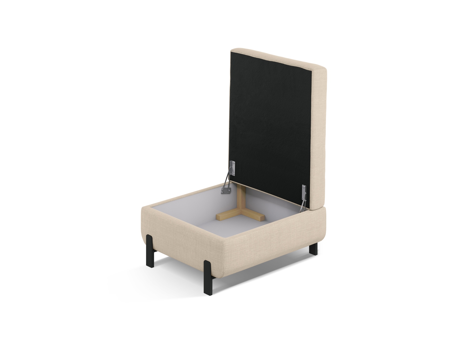 Pouf with Box, "Gloria", 1 Seat, 92x76x51