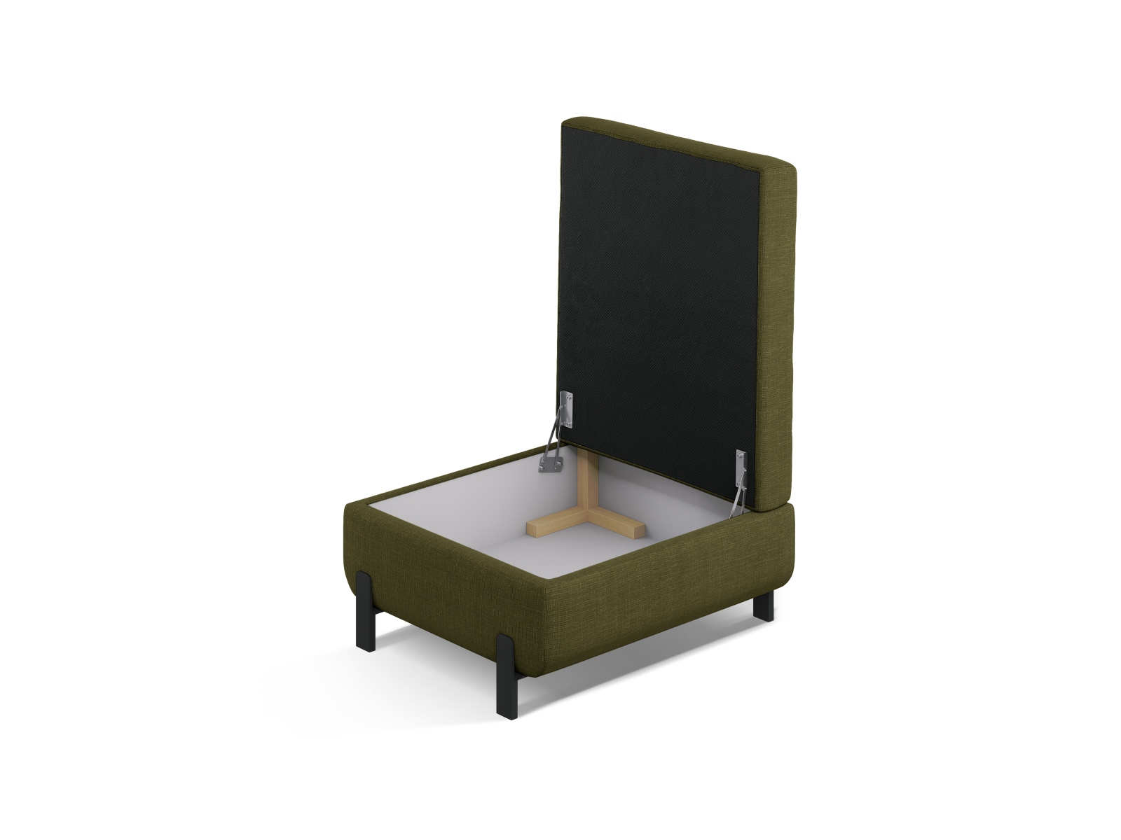Pouf with Box, "Gloria", 1 Seat, 92x76x51